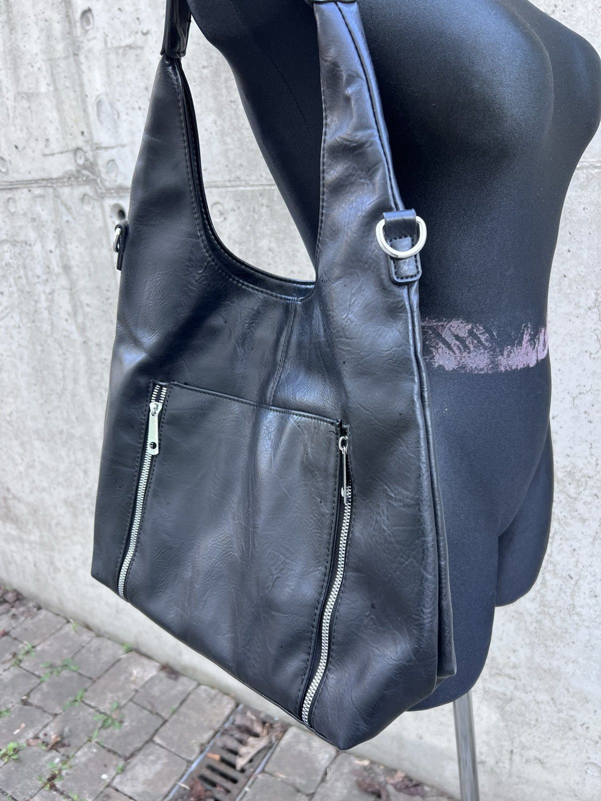 Rick Owens Double Zipper Avant Garde Shoulder Bag Size ONE SIZE - 3 Thumbnail