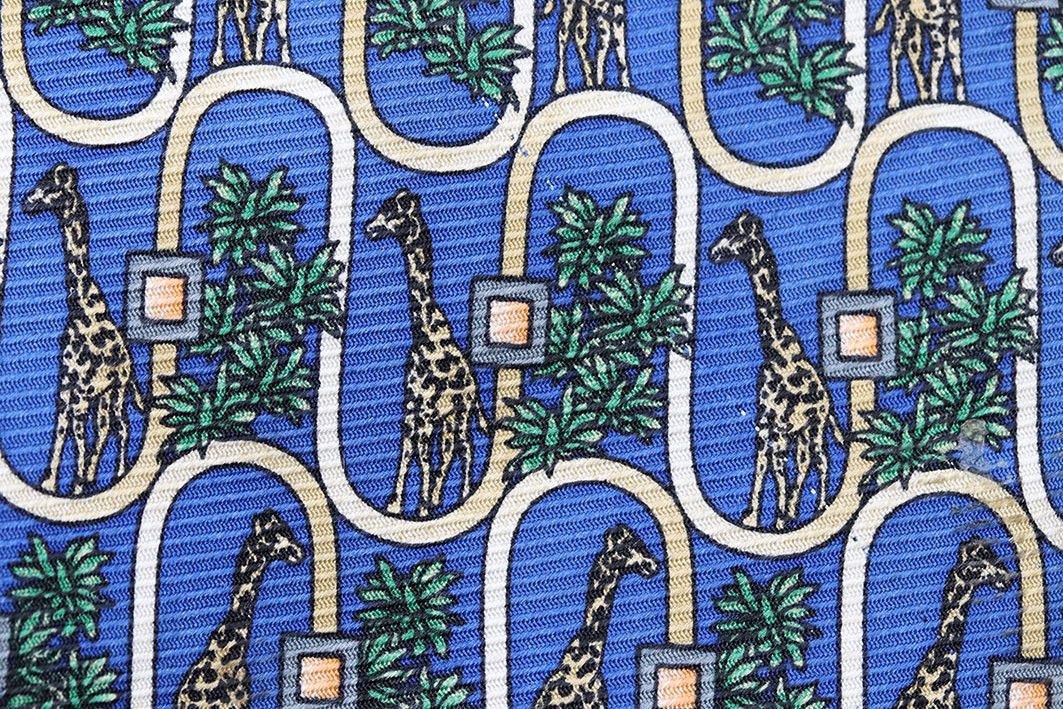 Other Giraffe Jungle Pattern Tie – 100% Silk, Made in Germany Size ONE SIZE - 6 Thumbnail