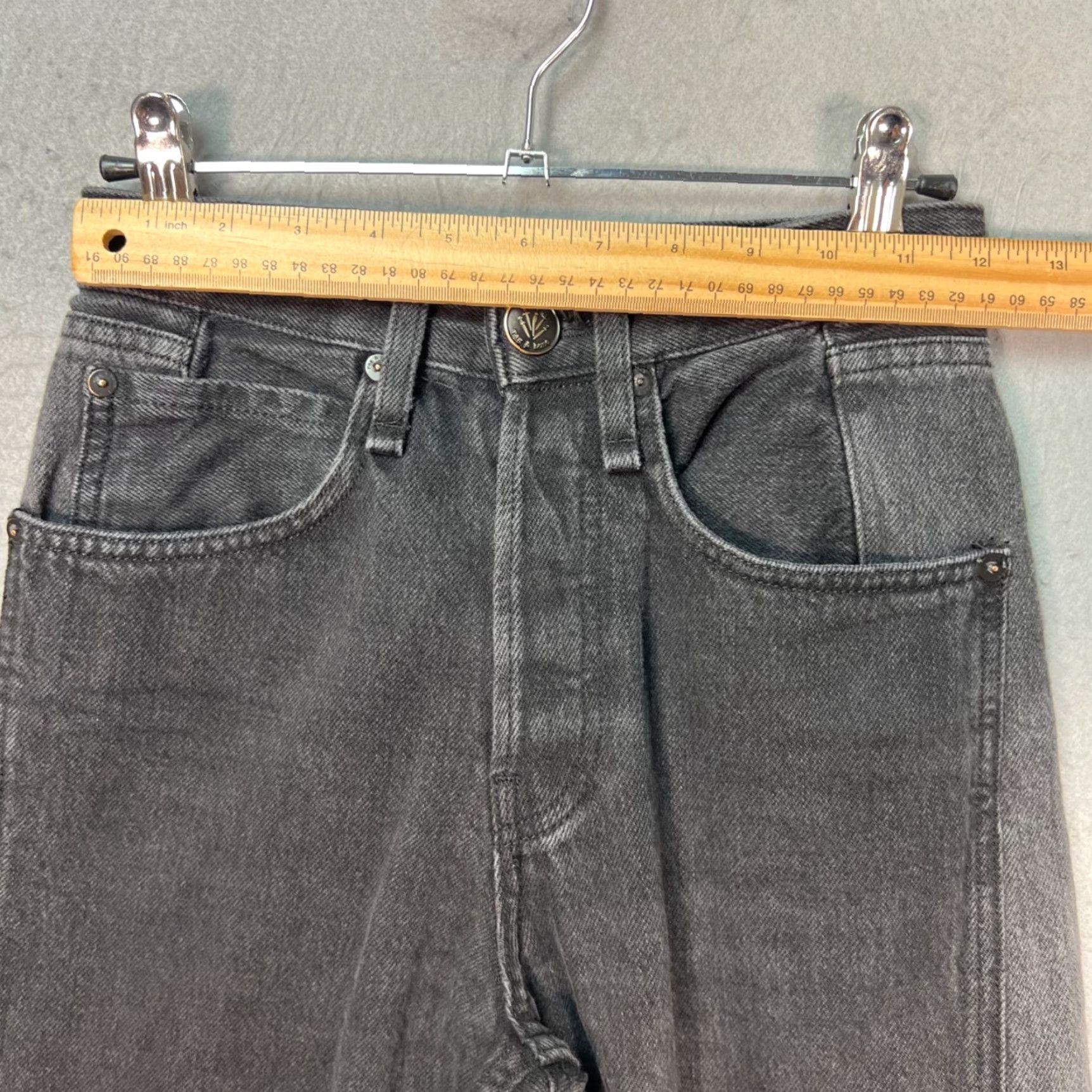 Rag & Bone Rag & Bone Womens Size 23 Maya High-Rise Straight Jeans Two Tone Black Denim Size 40" / US 18 - 6 Thumbnail