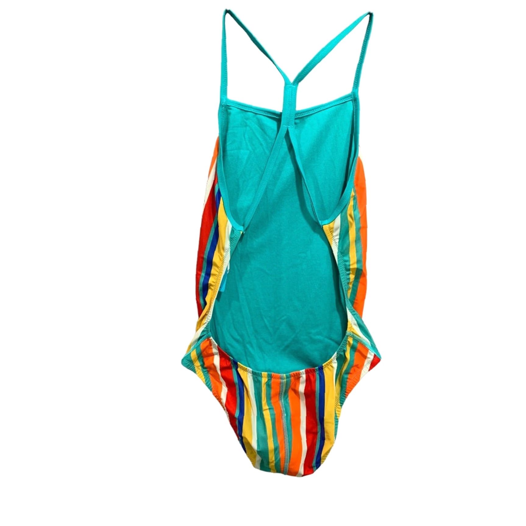 Speedo VINTAGE Speedo Womens One Piece Women's Classic Fit Clean Stripe Eco Endurance Size 32 Green 90s? Size ONE SIZE - 5 Thumbnail
