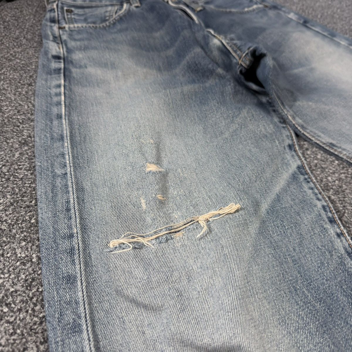 Kapital 🇯🇵 Vintage 90s Selvedge Edwin 505xx Distressed Denim Size US 28 / EU 44 - 6 Thumbnail