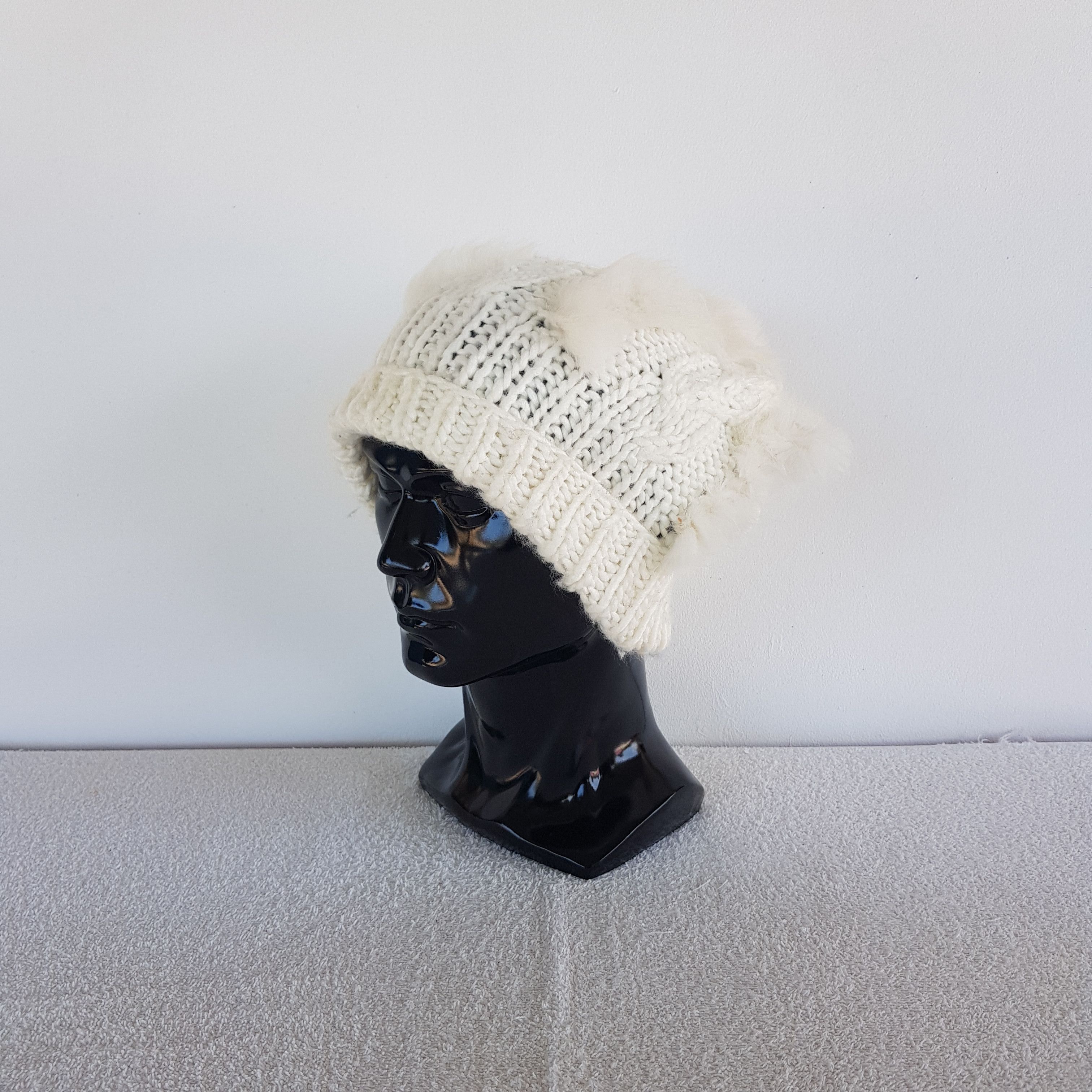 Japanese Brand Vintage Japanese Crochet Beanie Ribbed Isle Knit Snow Caps. Size ONE SIZE - 1 Thumbnail