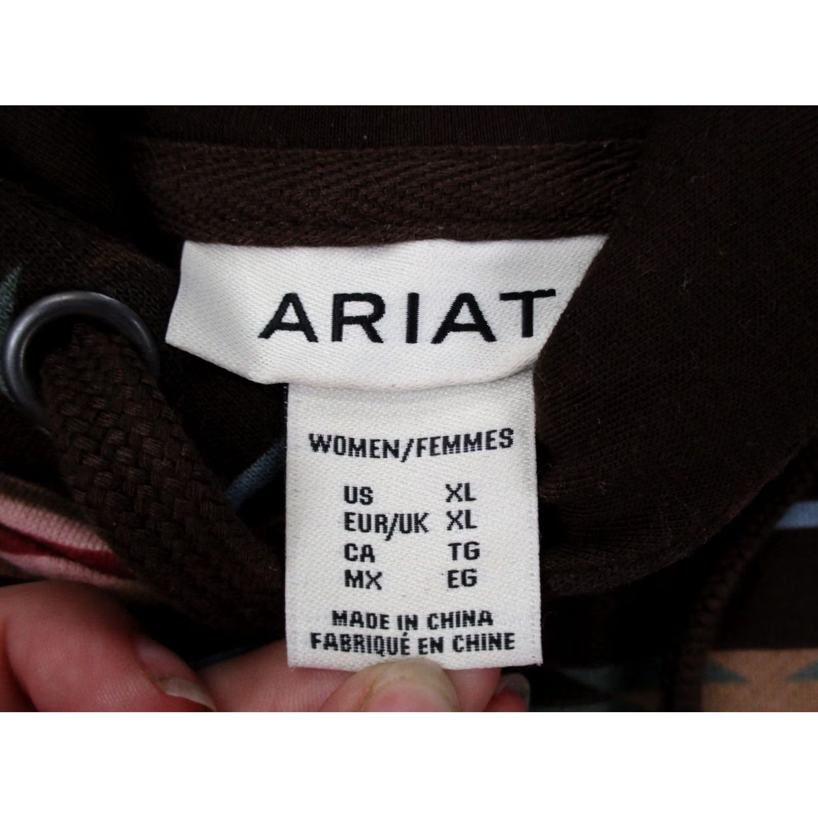 Ariat Ariat Hoodie Sweatshirt Womens XL Multicolor Aztec Logo Hood Pullover Work Outdoor Shirt Adults XL Multicolor Logo Sweatshirt Hoodie Size XL / US 12-14 / IT 48-50 - 7 Thumbnail