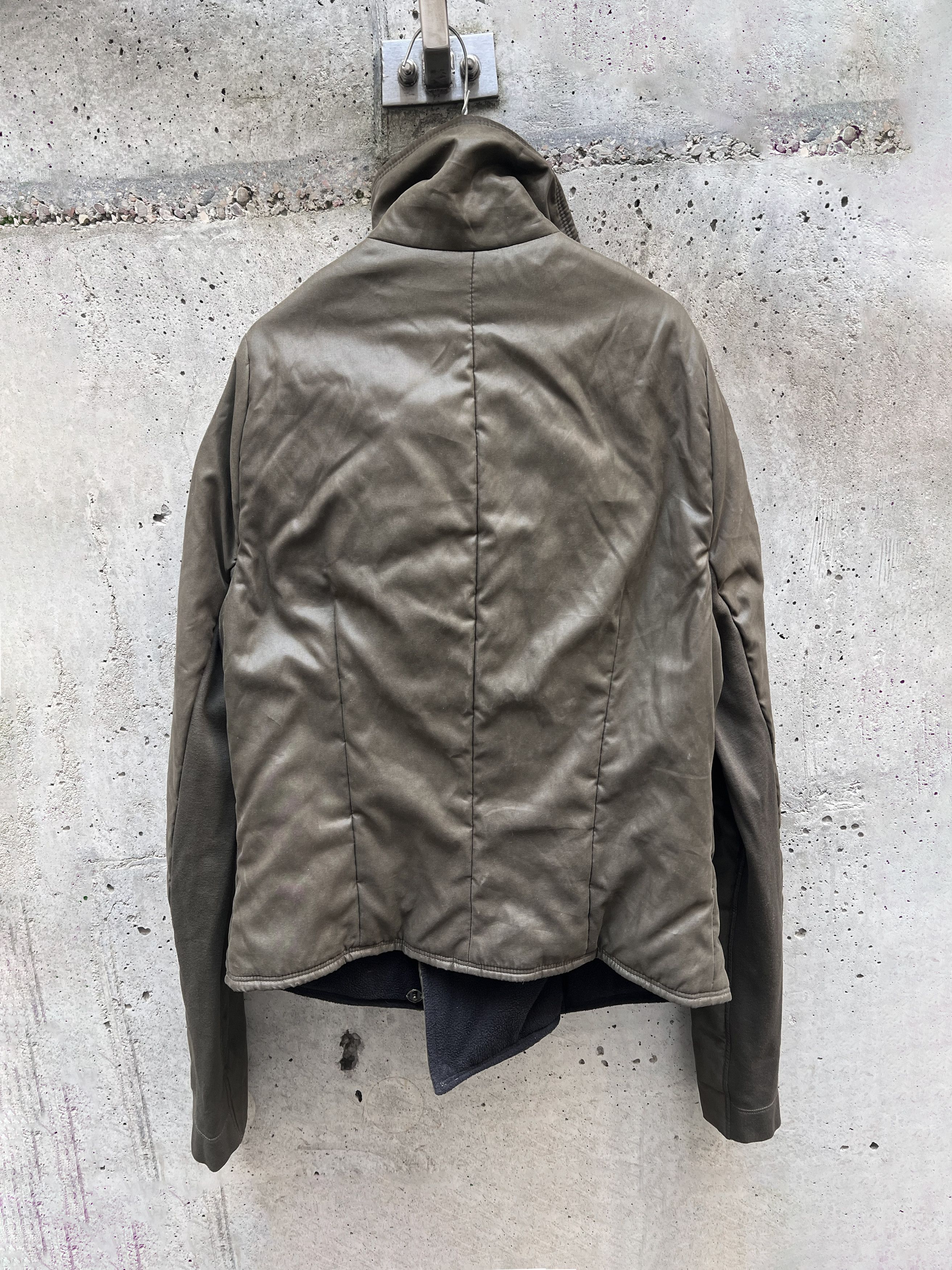 Japanese Brand Olive Asymmetric High Neck Jacket Size M / US 6-8 / IT 42-44 - 3 Thumbnail