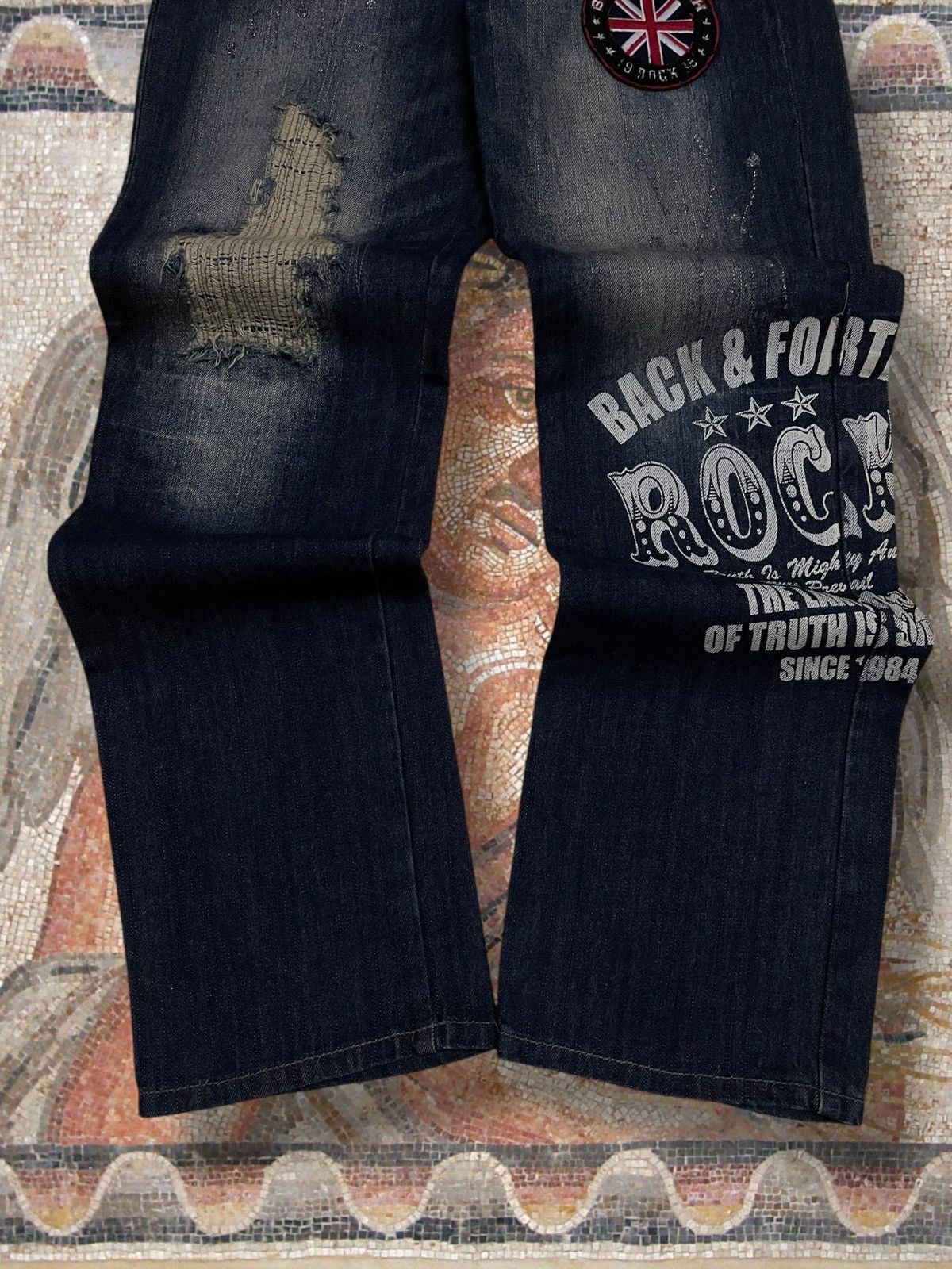 Hysteric Glamour Vintage Og 90s Designer Japan Back & Forth Distressed Denim Size US 31 - 3 Thumbnail