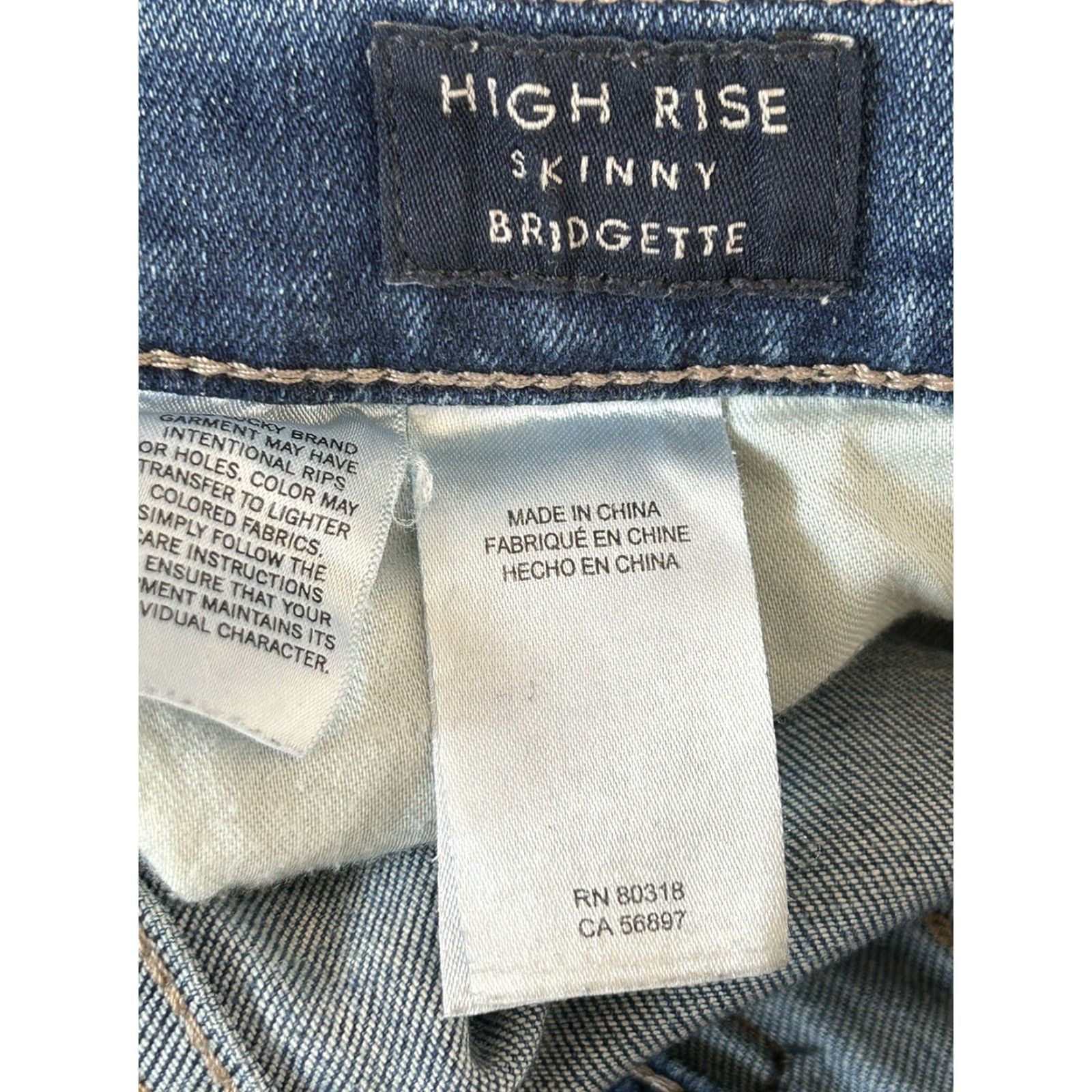 Lucky Brand Lucky Brand Women's Bridgette Jeans High Rise Skinny Size 2/26 Ankle Blue Denim Slim Fitted Womens Size 26" / US 2 / IT 38 - 7 Thumbnail