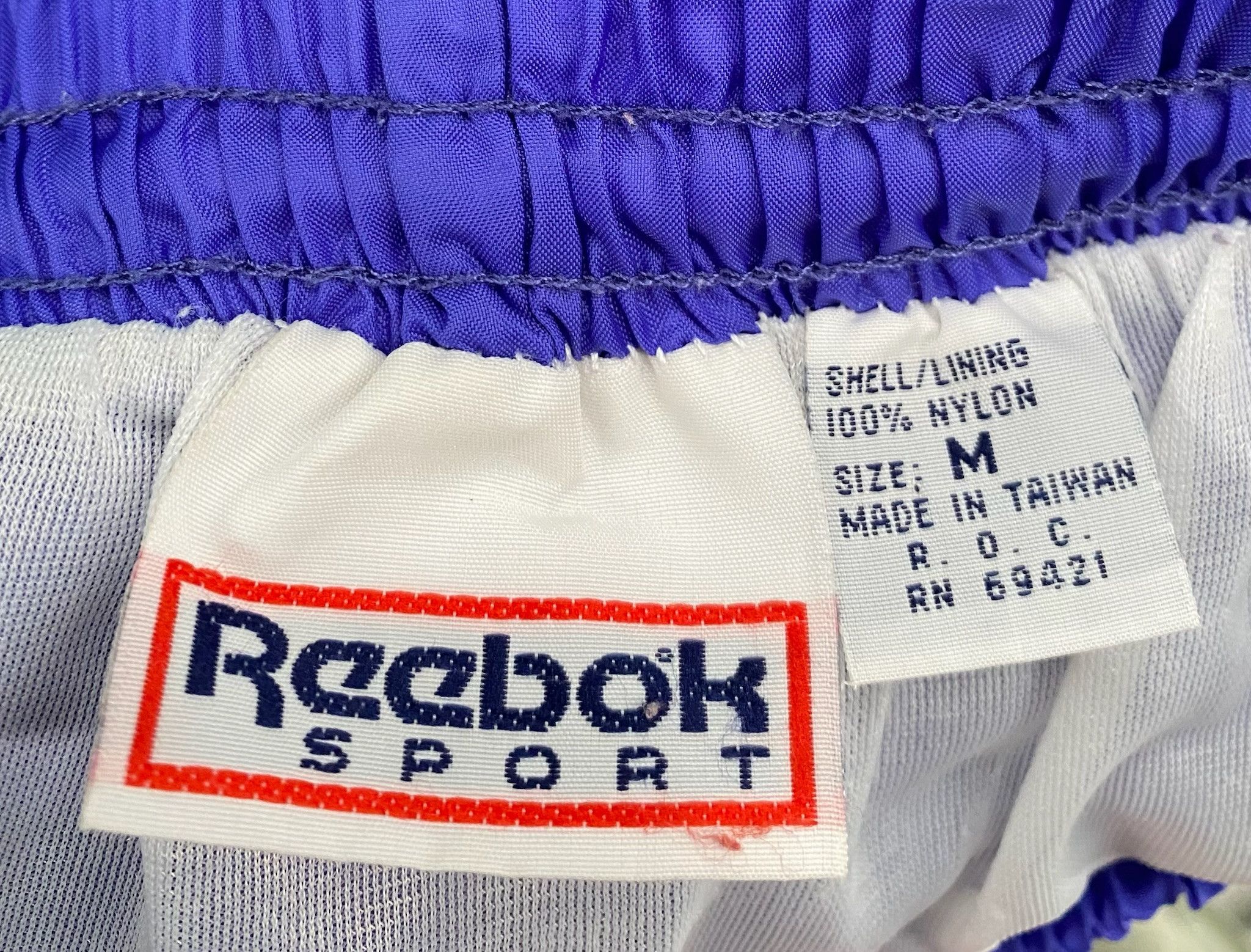 Reebok VTG 80's Reebok Purple Lined Long Windbreaker Shorts Large Size 36" / US 14 / IT 50 - 5 Thumbnail