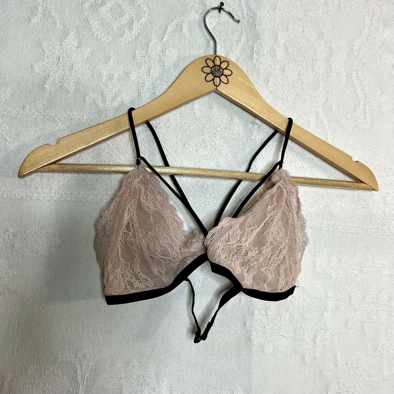 Victoria's Secret Victoria's Secret Pink Lace Criss Cross Bralette Size ONE SIZE - 4 Thumbnail