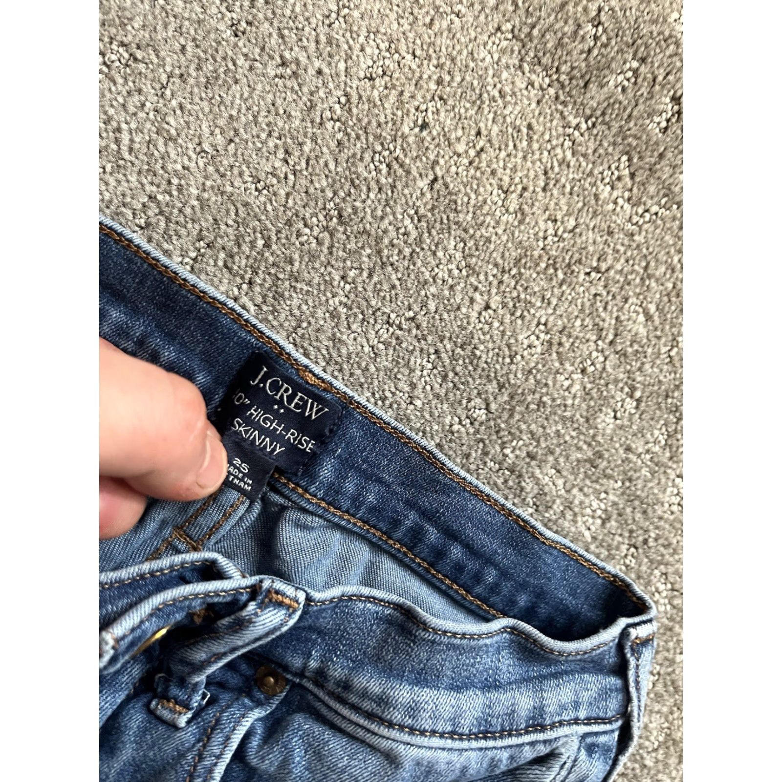 J.Crew J.CREW Jeans Denim Blue 25 High Rise Skinny Stretch 26in Inseam Womens Size 42" / US 20 - 5 Thumbnail