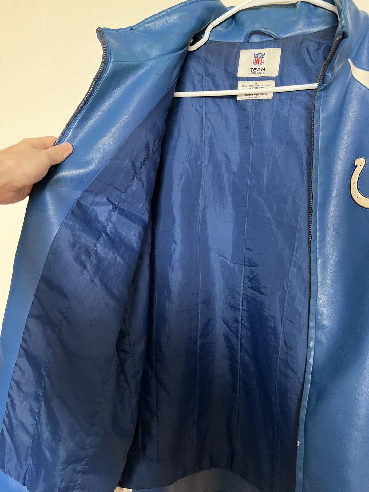 NFL × Vintage Insane Vintage 90s Indianapolis Colts Leather Jacket Size US M / EU 48-50 / 2 - 9 Thumbnail