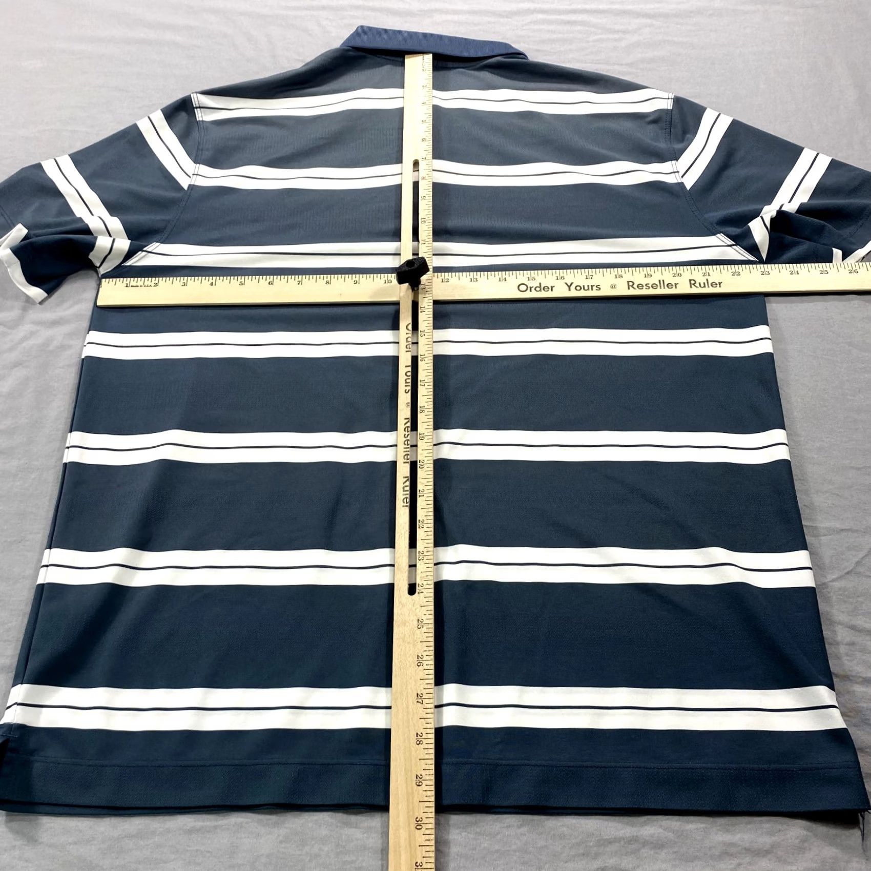 Nike Nike Tour Performance Polo Shirt Mens L Gray Multicolor Striped Short Sleeve Button Logo Golf Activewear Casual Seasonal Lightweight Size US L / EU 52-54 / 3 - 4 Thumbnail