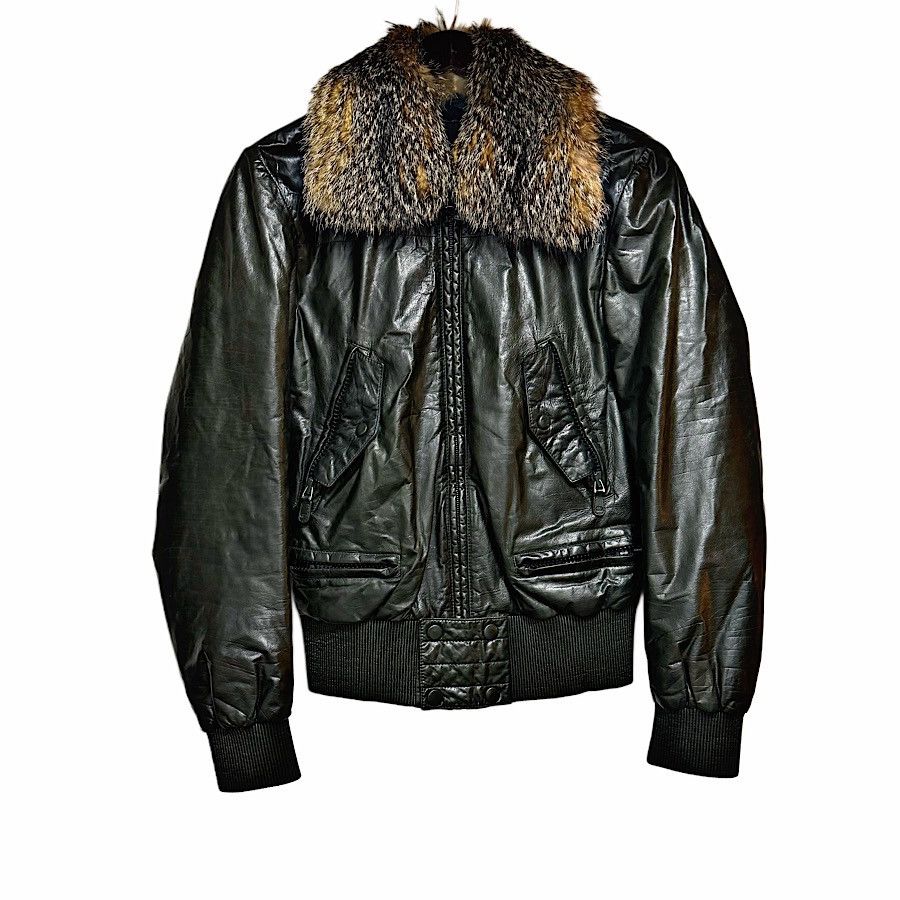 Authentic Gucci 08 FW Leather Fox Fur Jacket