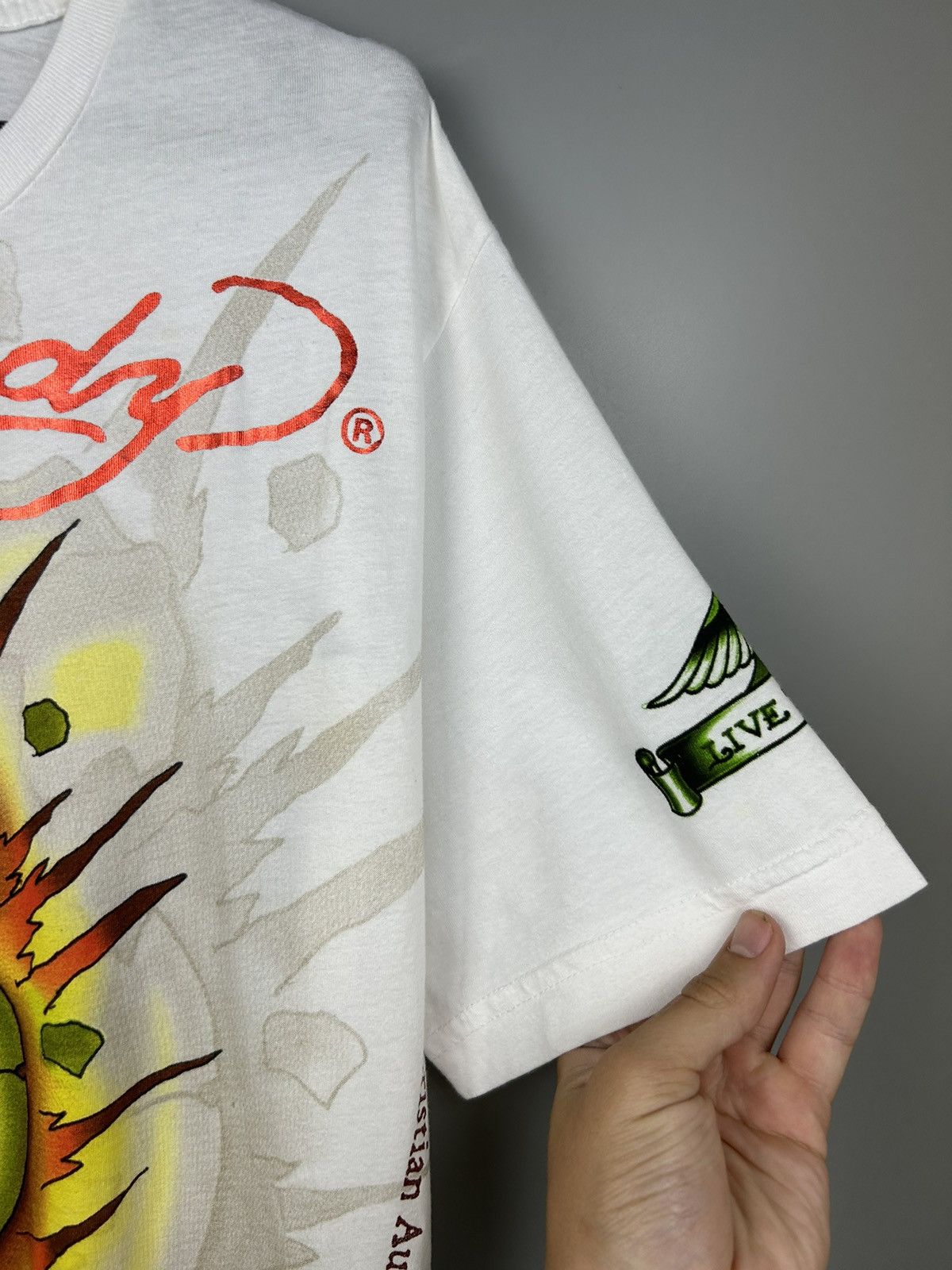 Christian Audigier × Ed Hardy × Vintage Ed Hardy by Christian Audigier All Over Printed T-Shirt Size US S / EU 44-46 / 1 - 7 Thumbnail