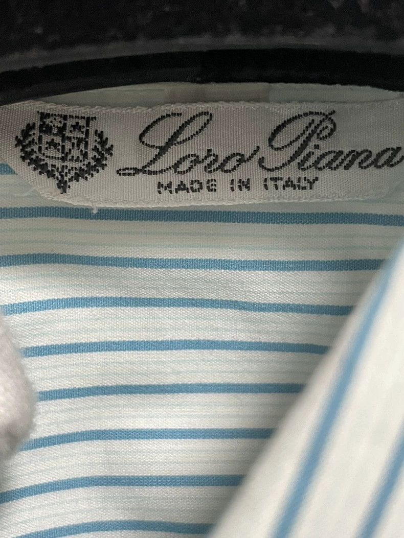 Loro Piana Loro piana Light blue striped women's shirt 2506-Nextarrow Size M / US 6-8 / IT 42-44 - 3 Thumbnail