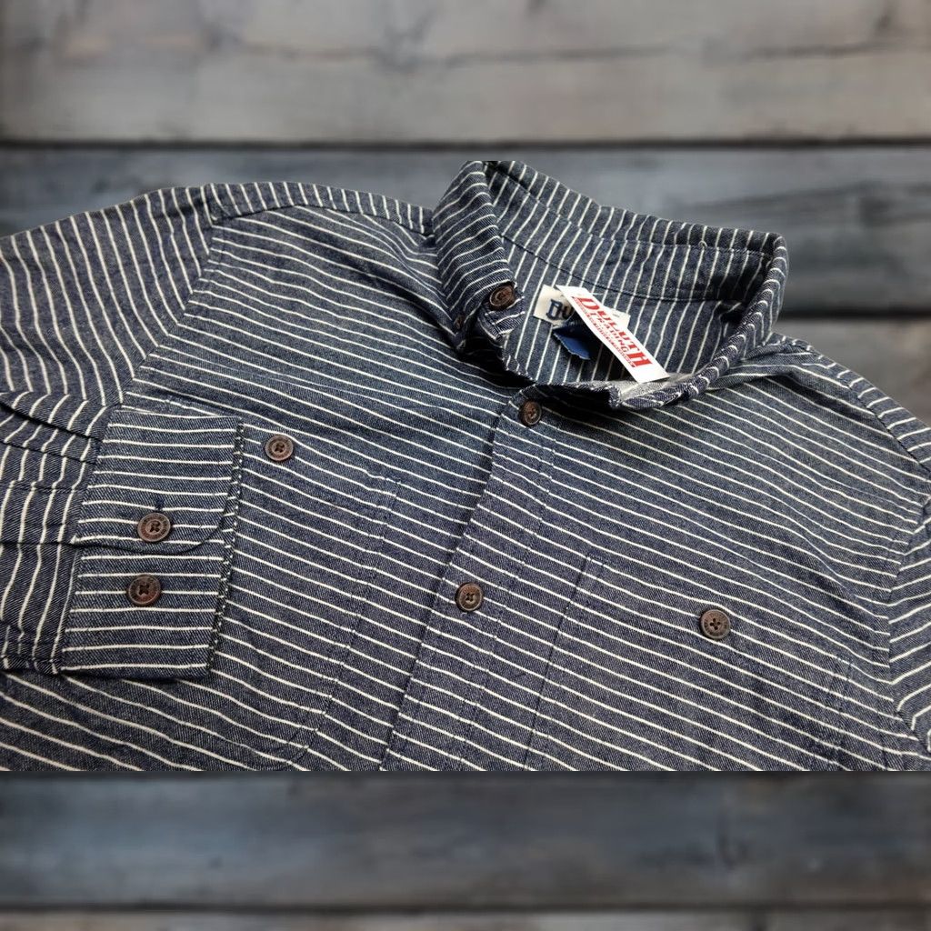 Duluth Trading Company Duluth Trading Free Swingin' Flannel Shirt Mens L Blue Slim Striped Button Up Size US L / EU 52-54 / 3 - 1 Thumbnail