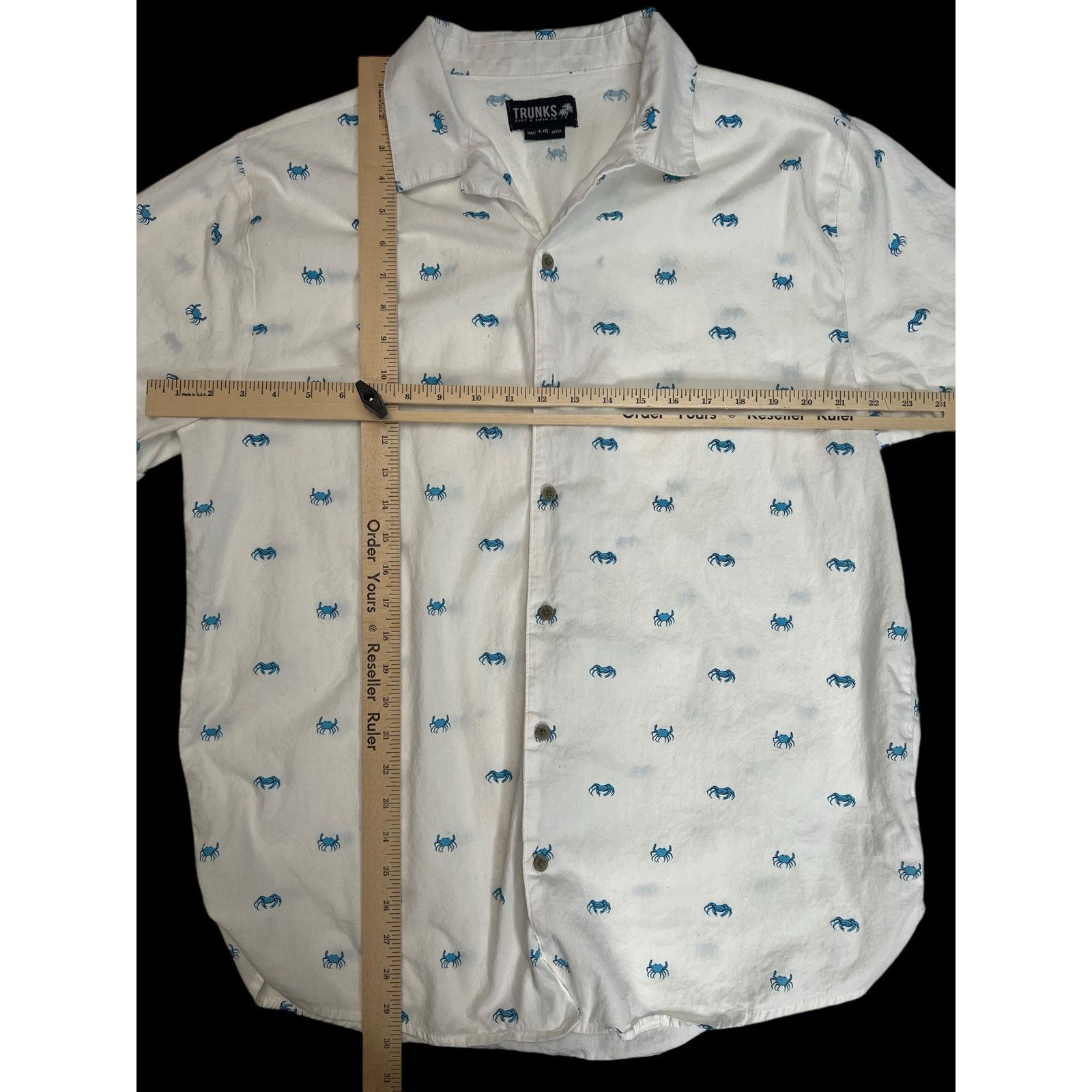 Other Trunks Surf & Swim Hawaiian Button-Up Shirt Crab Print Large Size US L / EU 52-54 / 3 - 9 Thumbnail