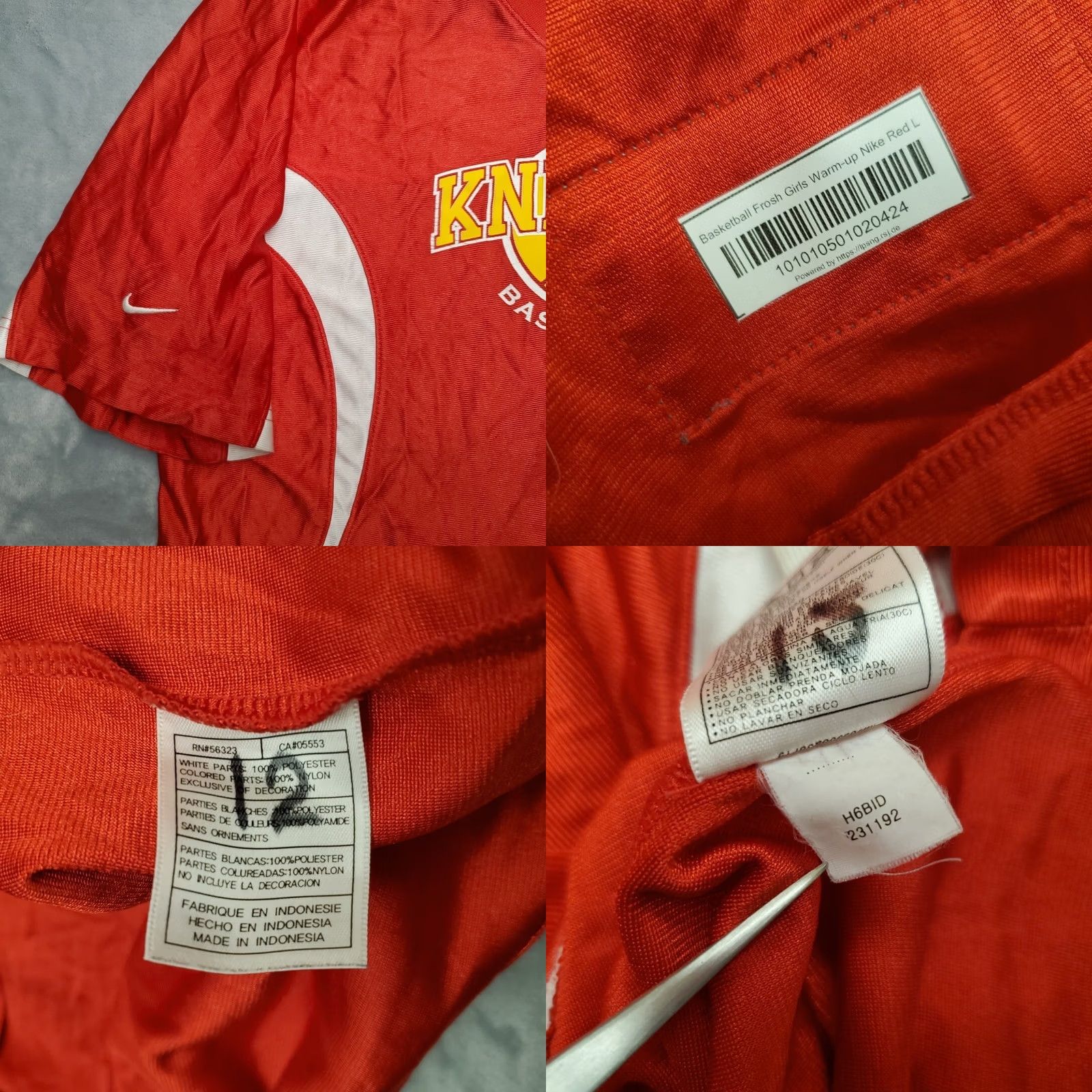 Nike VINTAGE Nike Team Jersey Womens L Red Knights Basketball V Neck Athletic Warm Up Size L / US 10 / IT 46 - 8 Thumbnail