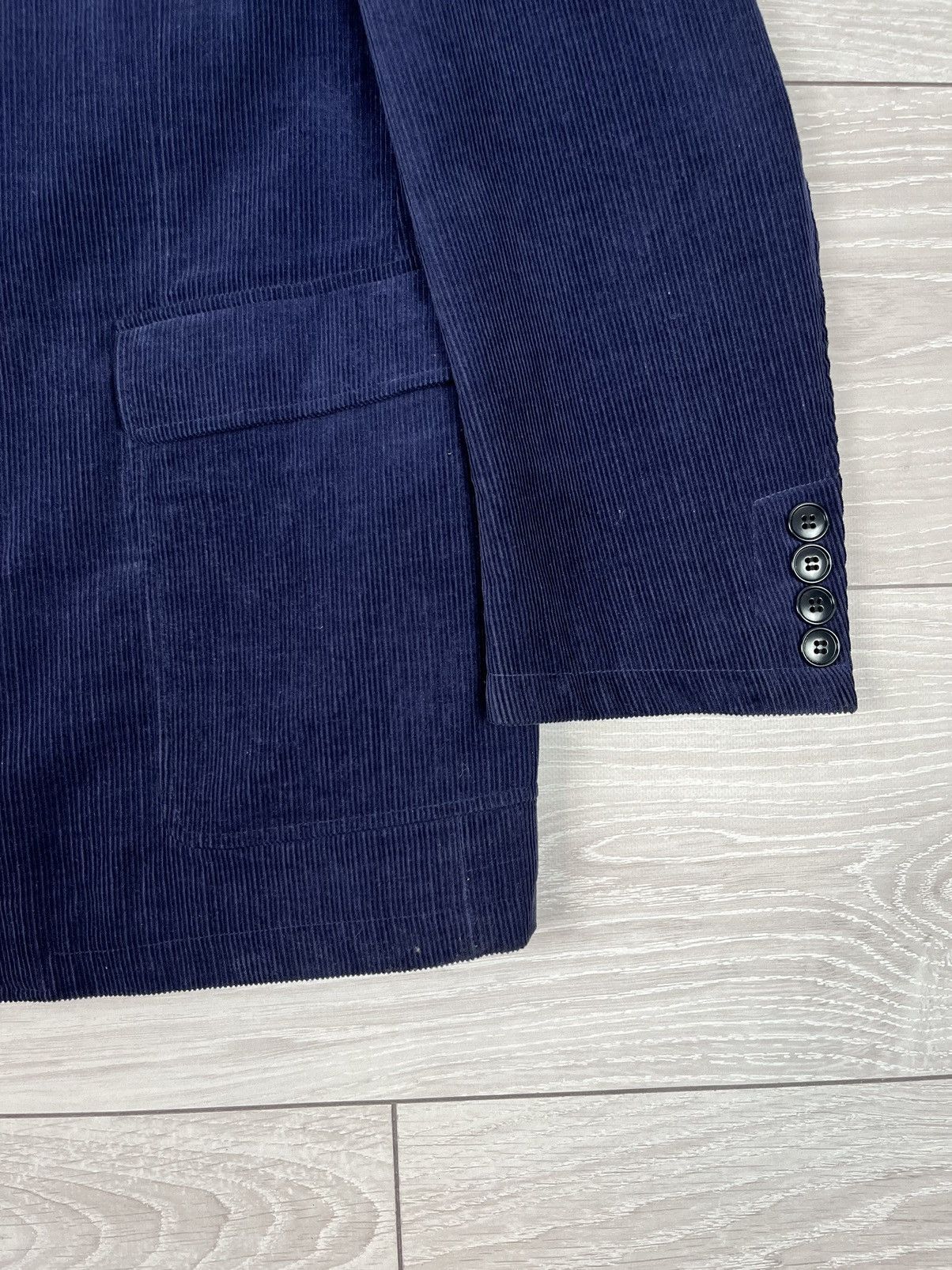 Designer Samuel Windsor England Blue Corduroy Blazer Jacket Size US XL / EU 56 / 4 - 4 Thumbnail