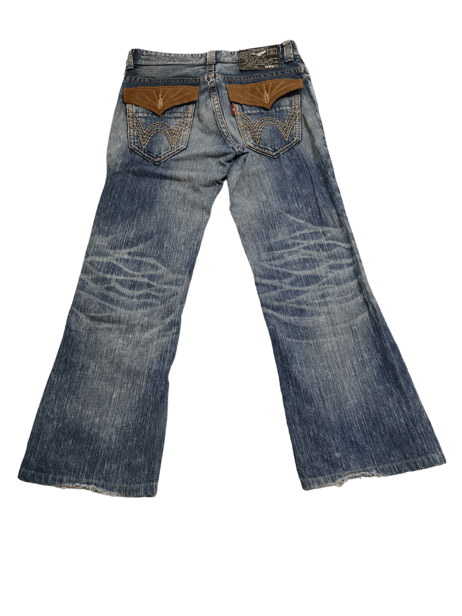 Japanese Brand × Jean × Vintage Flare Jeans Made In Japan Edwin Lightning Wash Jeans Size US 32 / EU 48 - 11 Thumbnail