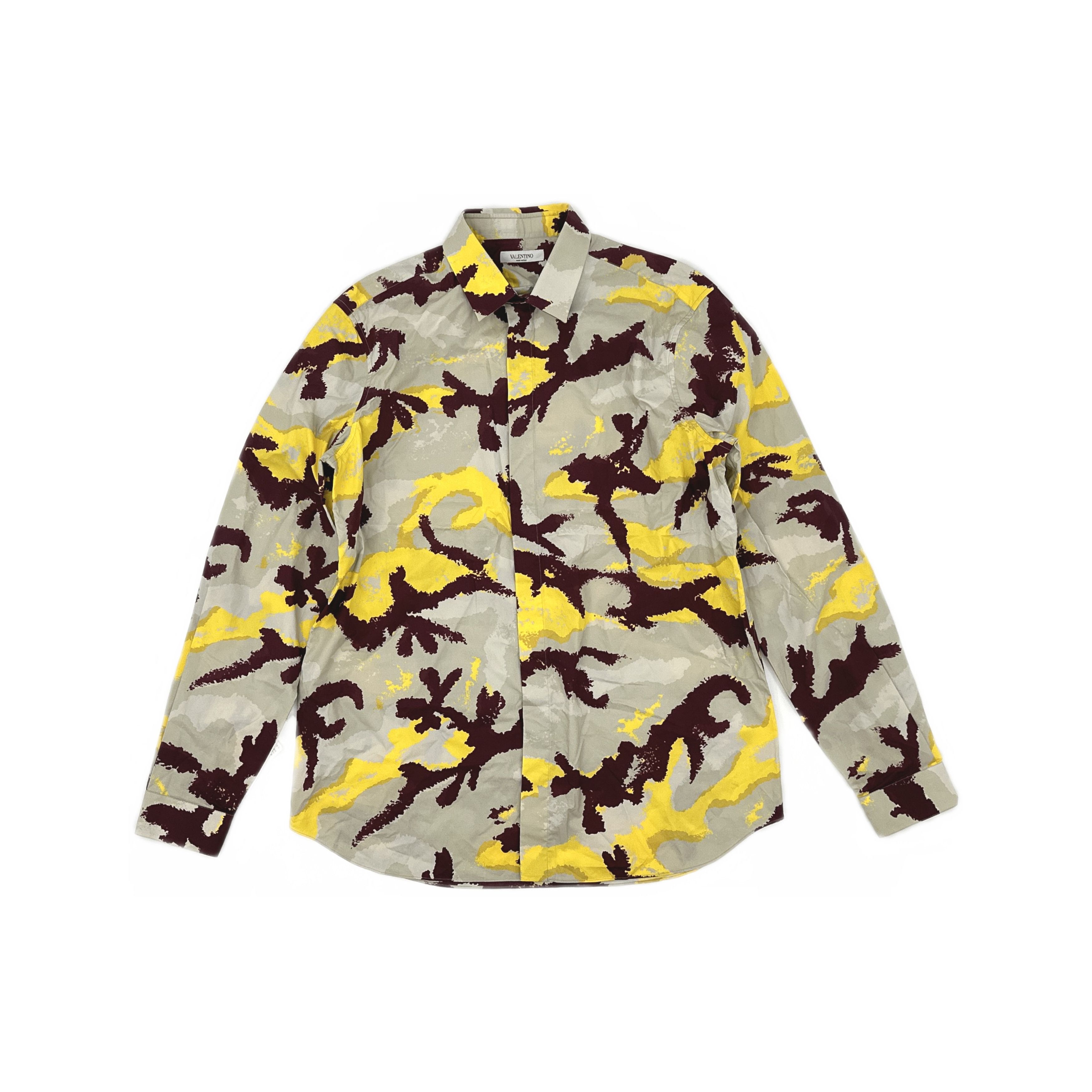 Valentino Valentino Camouflage Print Shirt Size L Size US L / EU 52-54 / 3 - 1 Thumbnail