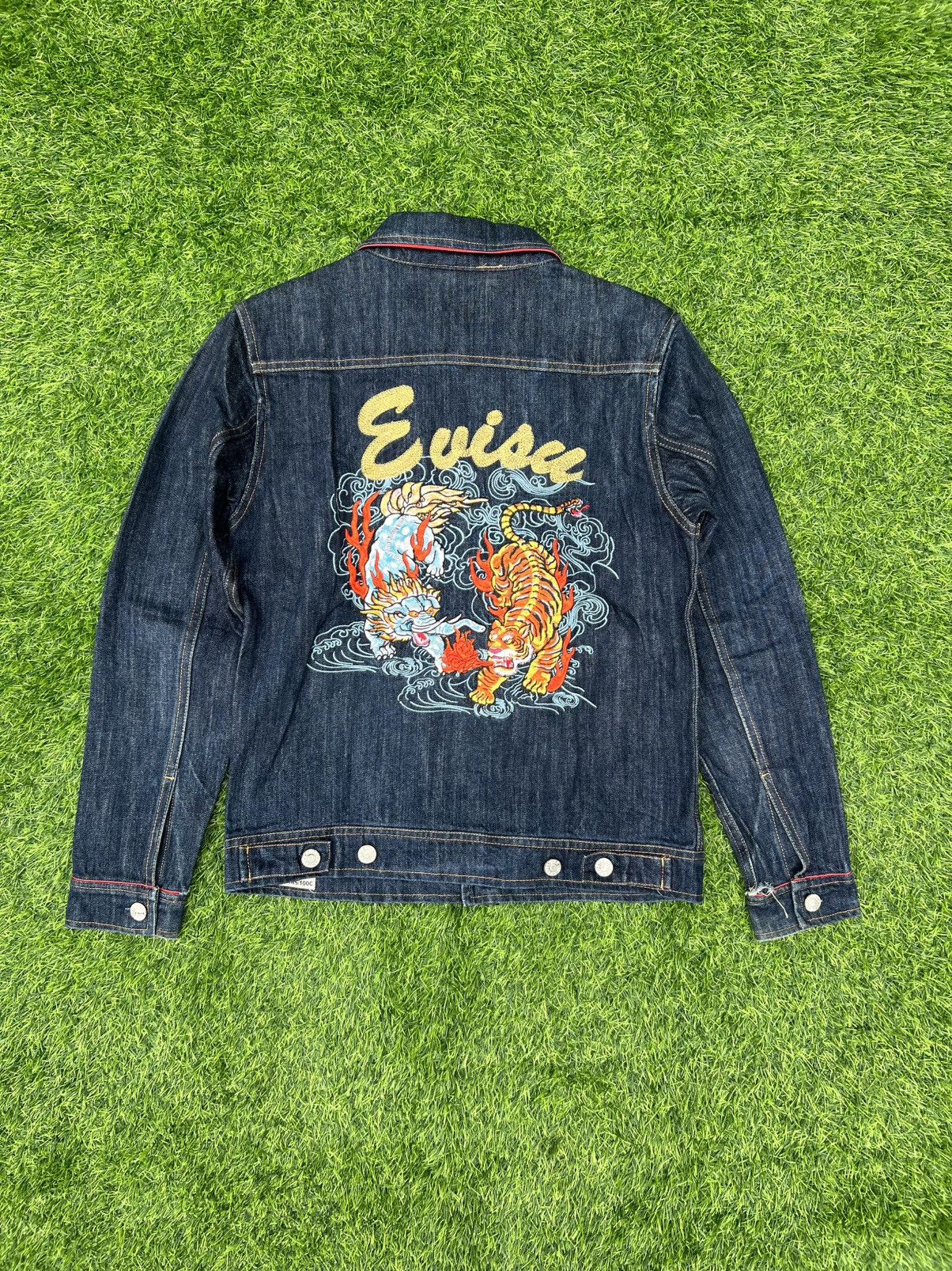 Evisu EVISU Heritage Denim jacket- Dragon&Tiger Ukiyo- Masterpiece Size US S / EU 44-46 / 1 - 2 Thumbnail