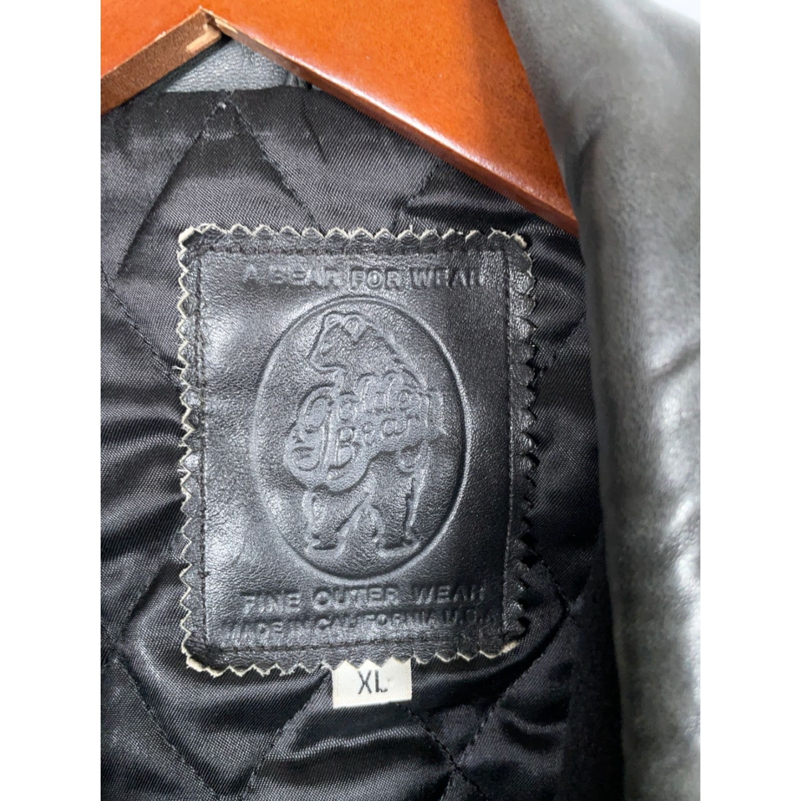 Golden Bear Vintage Golden Bear Varsity Bomber Jacket Adult XL Black Leather Wool Michigan Hockey Casual Mens Size US XL / EU 56 / 4 - 3 Thumbnail
