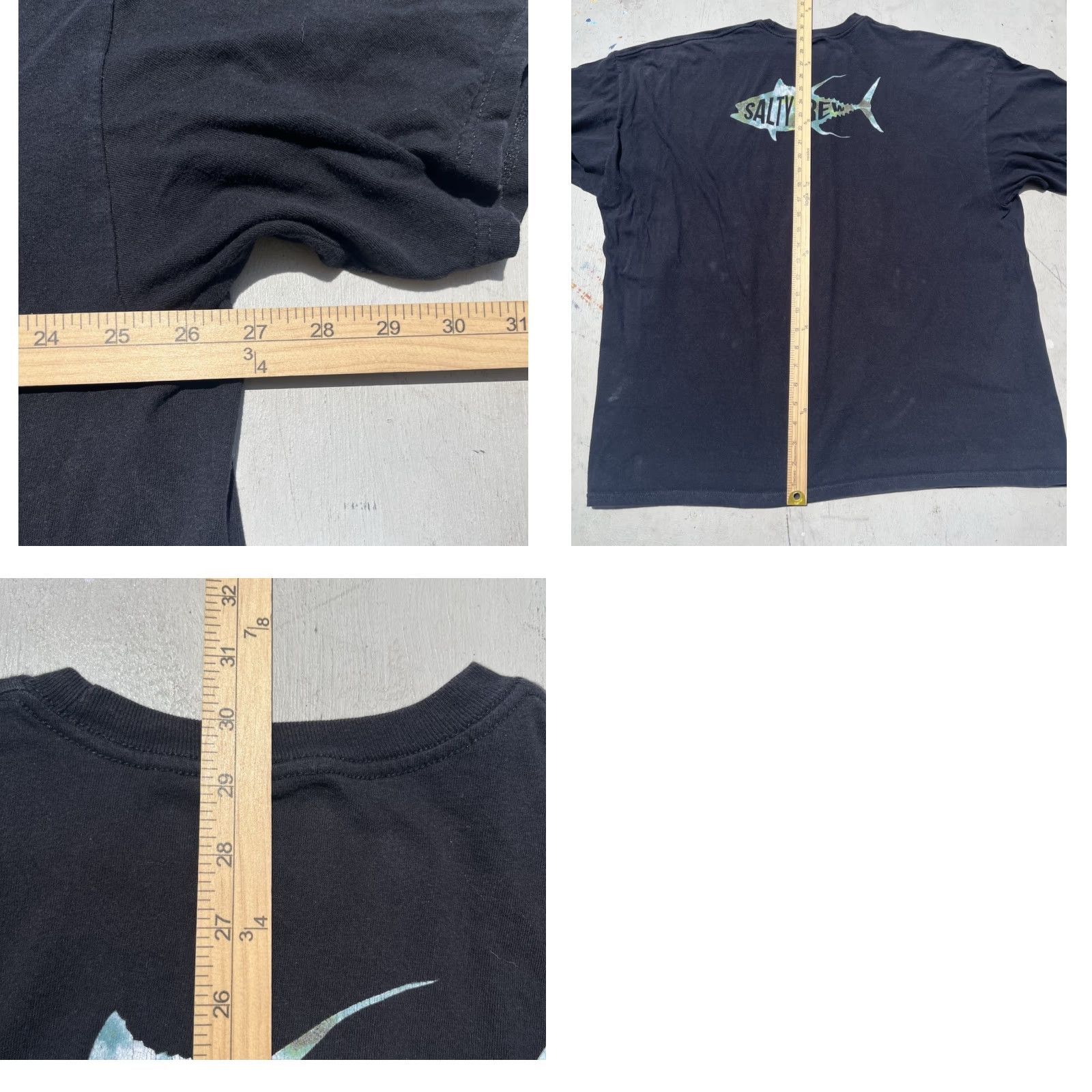 Vintage Salty Crew T-Shirt Men 3XL Black Thrill Logo Fishing Ocean Decks Adventure Sea Size US XXL / EU 58 / 5 - 9 Thumbnail