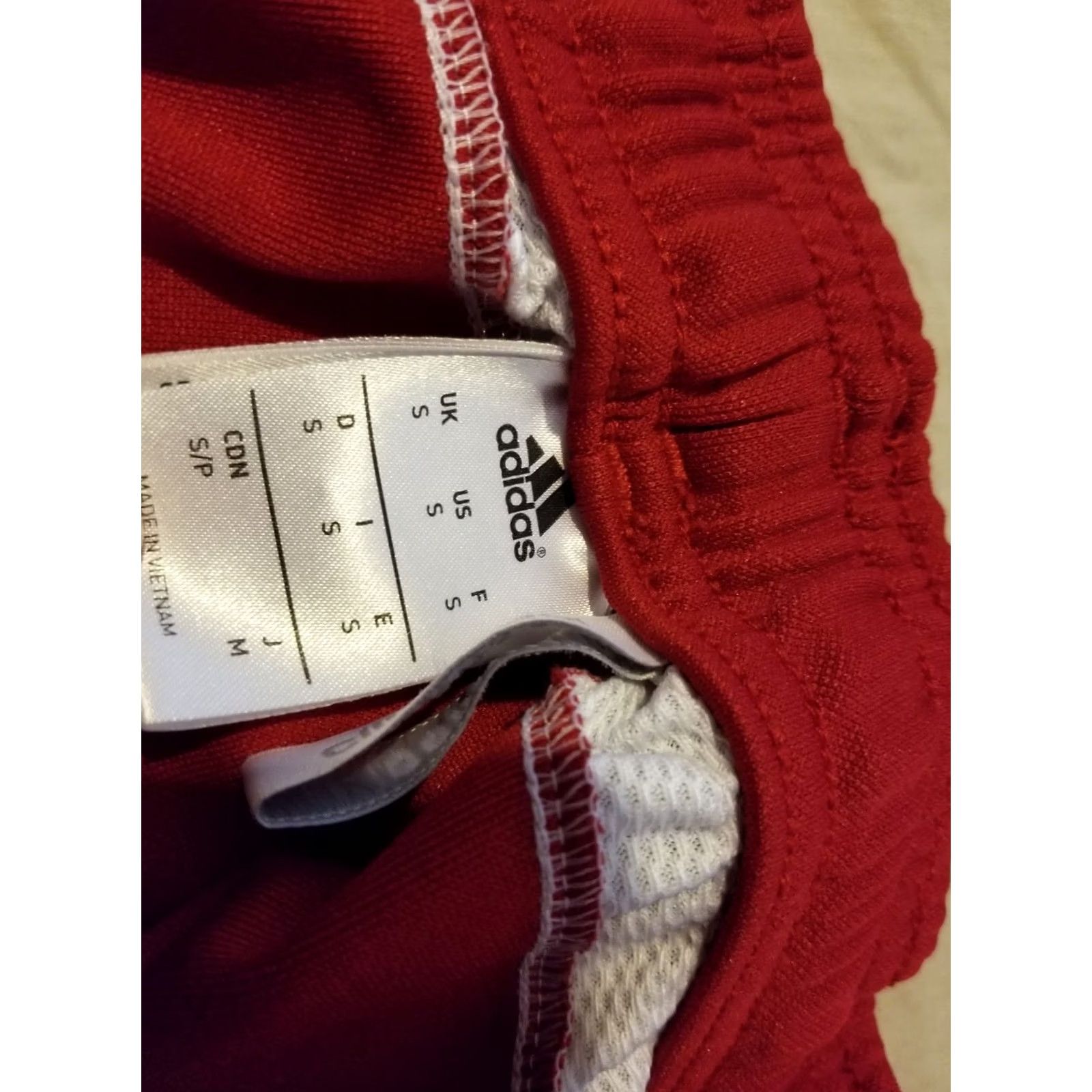 Adidas Mens adidas Pants Small Red Athletic Gym Workout Jogger Size US 29 - 5 Thumbnail