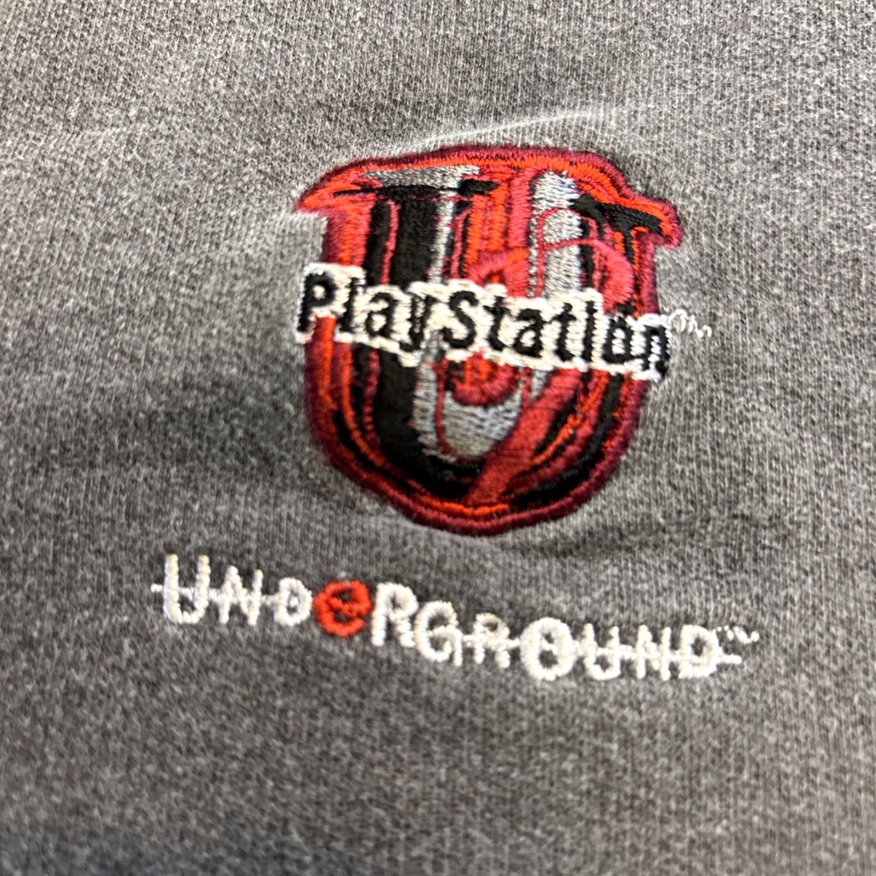 Vintage VINTAGE PlayStation Underground Magazine Henley Sweater Gray L Mens Big Logo Embroidered Cotton Flash Avanti Size US L / EU 52-54 / 3 - 2 Thumbnail