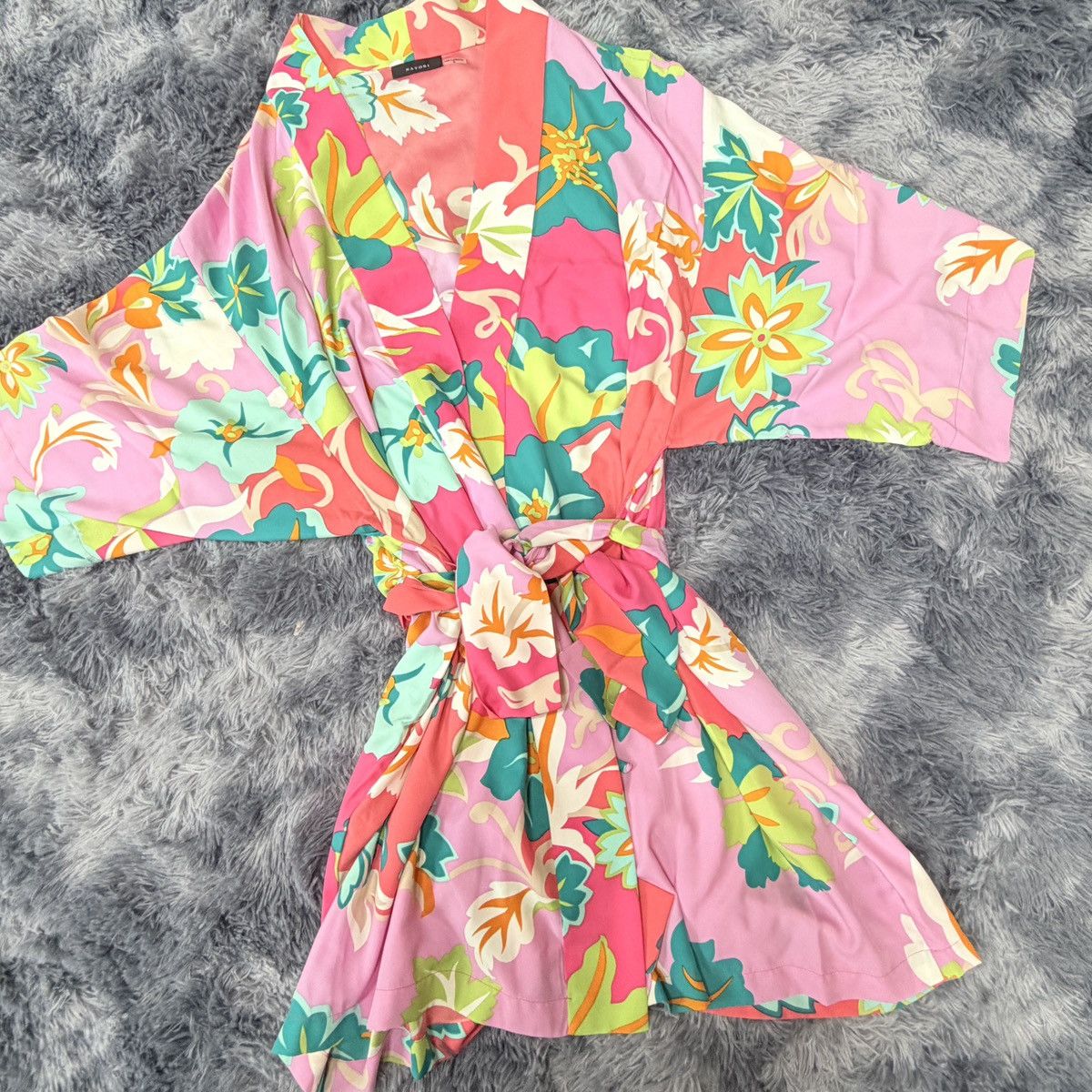 Other Natori Marbella Floral Patchwork Wrap Kimono Bath Robe Size XL / US 12-14 / IT 48-50 - 1 Thumbnail