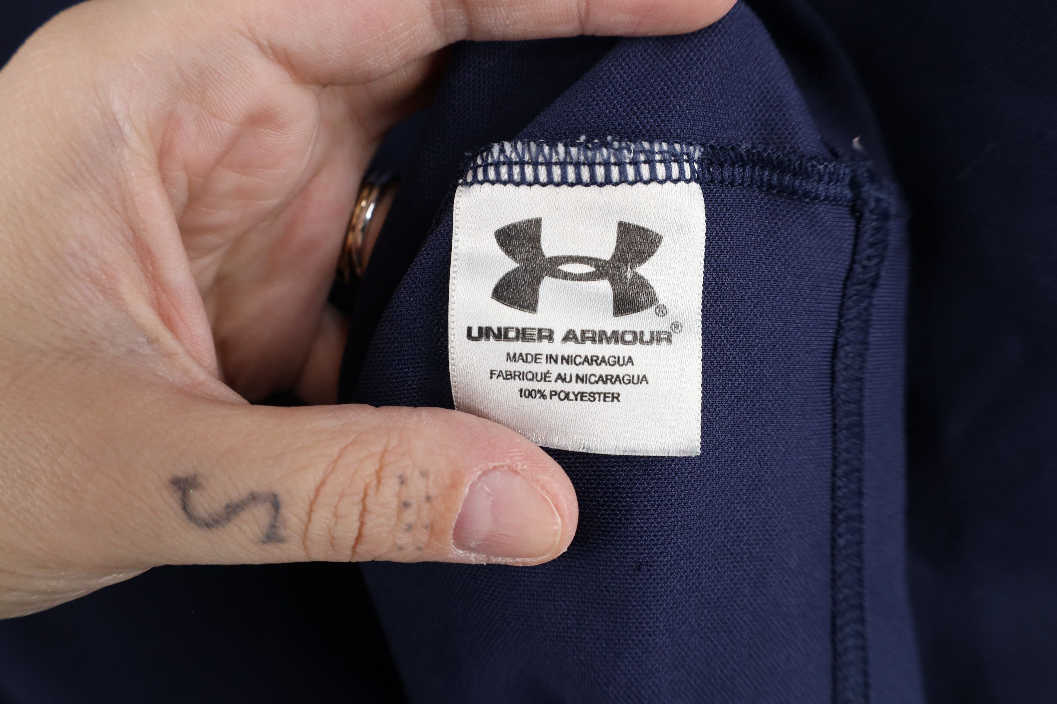Under Armour × Vintage Vintage Under Armour Spell Out Training Gym T-Shirt Blue Size US XL / EU 56 / 4 - 8 Thumbnail