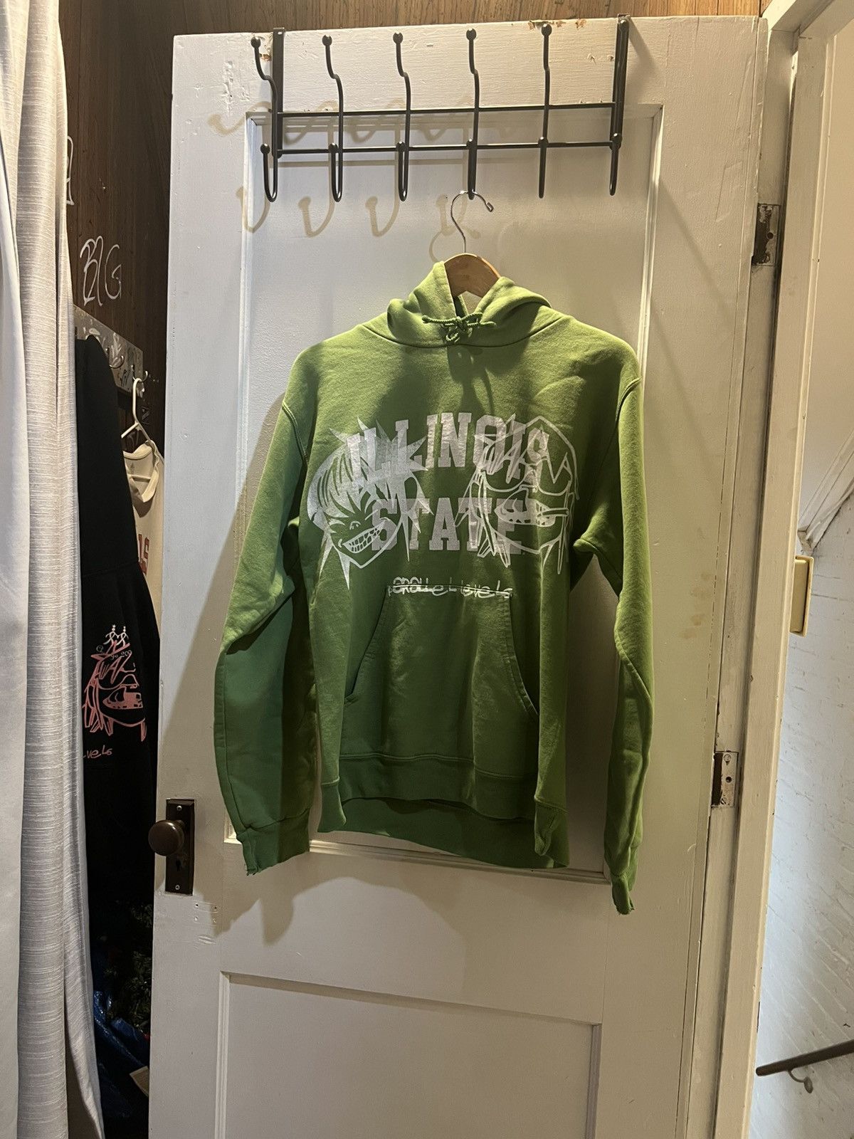 Vintage Greens “Illinois State” Hoodie with Gorillaz Print Size US S / EU 44-46 / 1 - 5 Thumbnail