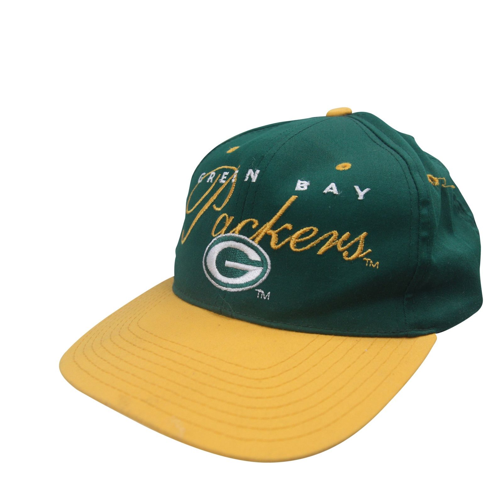 NFL × Vintage Vintage Drew Pearson Green Bay Packers Script Snapback Hat Size ONE SIZE - 1 Thumbnail