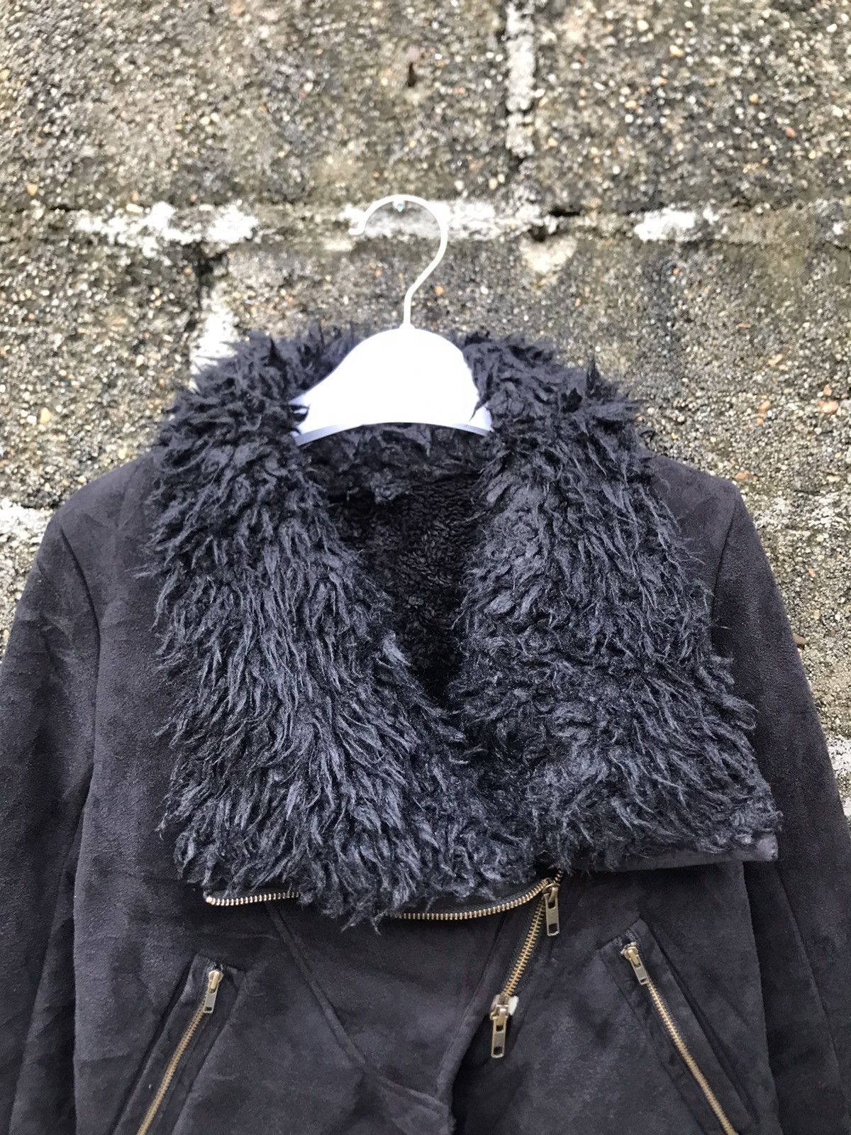 Japanese Brand 🔥Ehyphenworld Gallery Double Collar Fur Crop Jacket Size M / US 6-8 / IT 42-44 - 5 Thumbnail
