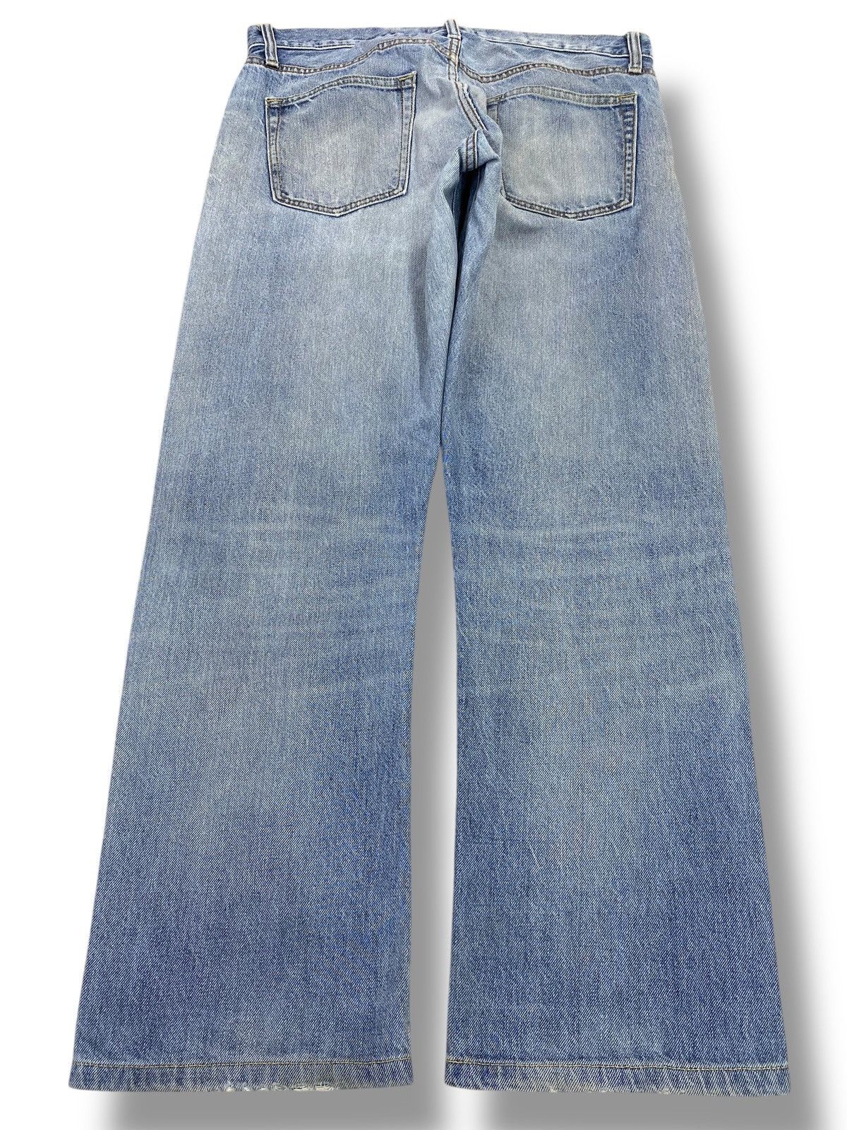 Uniqlo Uniqlo Acid Blue Wash Regular Straight Leg Jeans Size US 33 - 3 Thumbnail