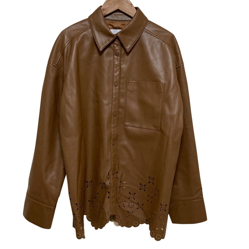 Other Other LE CIEL BLEU Cutwork Scallop Eco Leather Jacket Plastic / Synthetic Outerwear DUTY FREE for USA Size ONE SIZE - 1 Thumbnail