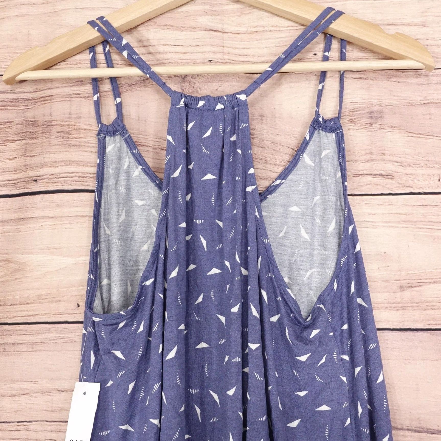 Gap VINTAGE Gap Tank Top Womens Medium Blue White Geometric Print Sleeveless Shirt Summer Casual Size M / US 6-8 / IT 42-44 - 5 Thumbnail