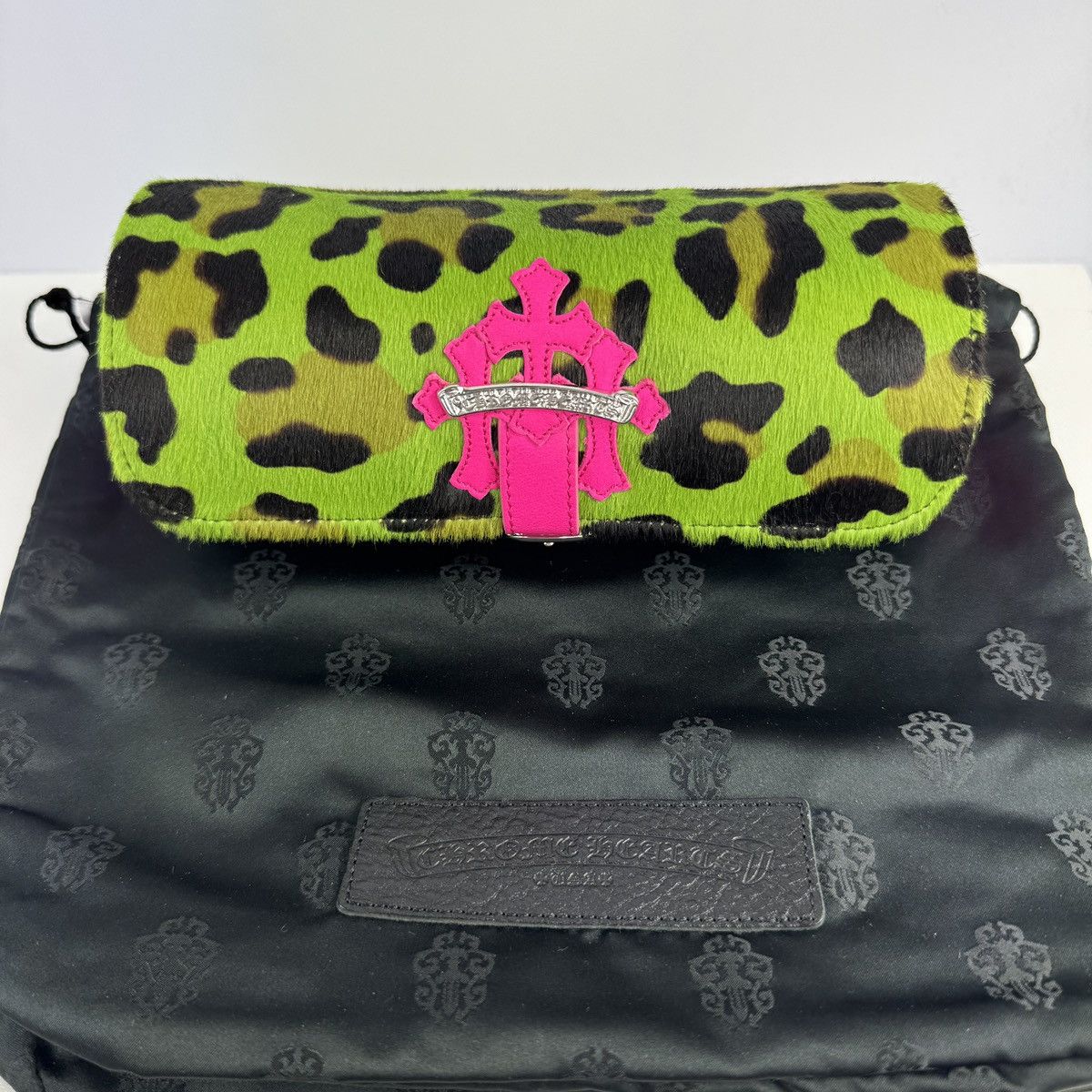 Chrome Hearts PONY HAIR WATCH ROLE WITH PINK LEATHER CROSSES Size ONE SIZE - 5 Thumbnail