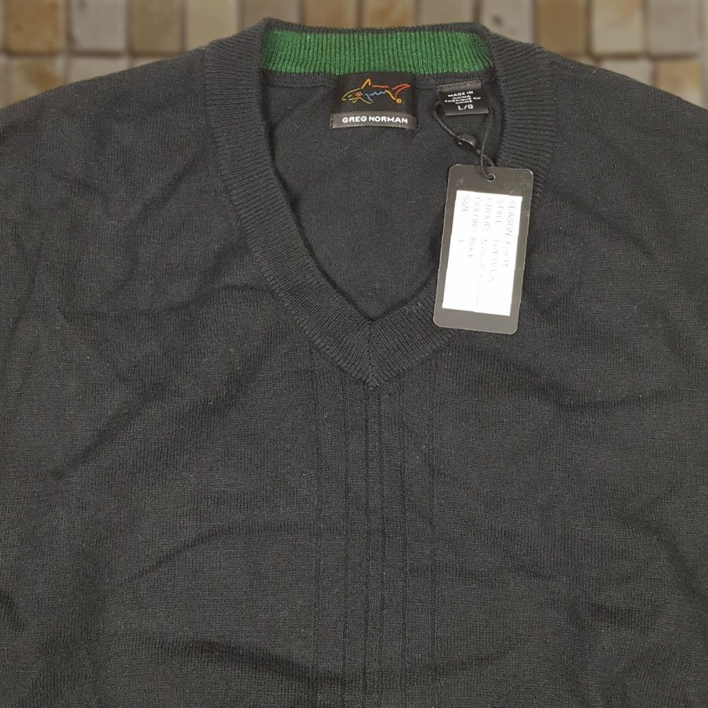 Vintage VINTAGE Greg Norman Black Plaid Knit Men's Size L Sweater Vest Golf Sports Pullover Knit Crew Neck Long Sleeve Casual 90s Retro Fall Winter NWT Size US L / EU 52-54 / 3 - 1 Thumbnail