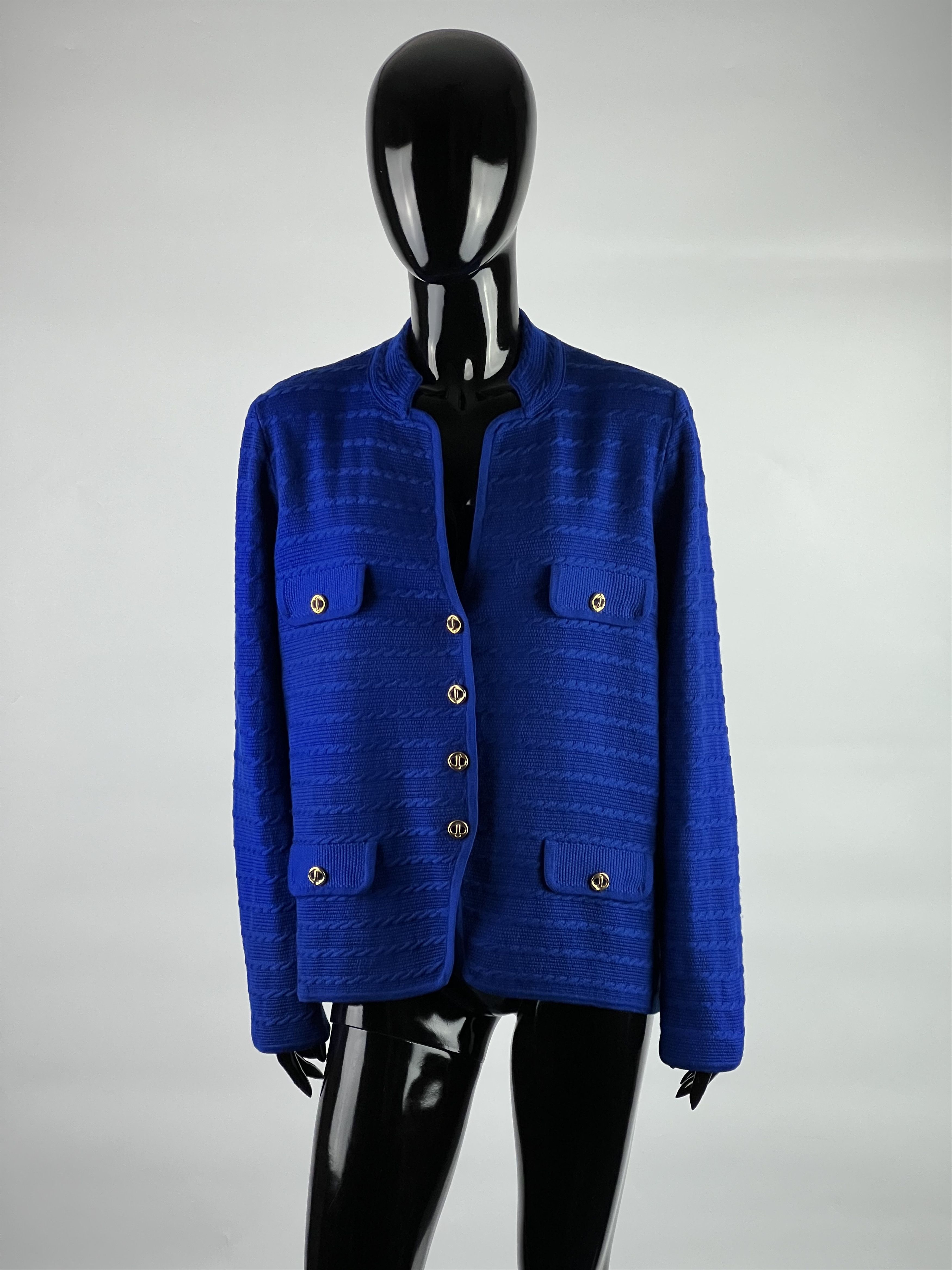 Other Luisa Spagnoli Blue 100% Wool Cardigan Size XL Size XL / US 12-14 / IT 48-50 - 1 Thumbnail