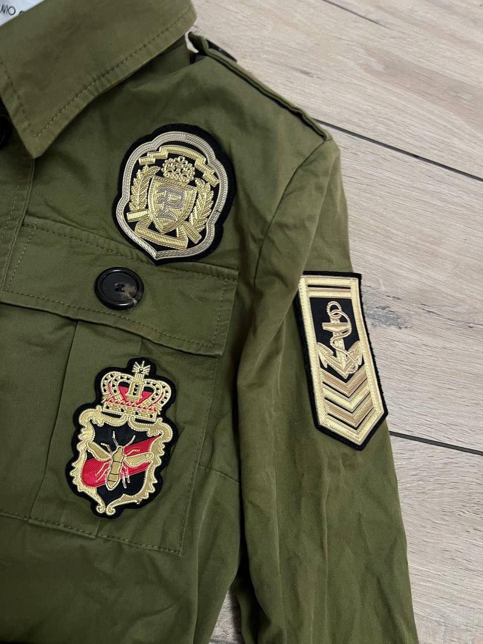 Other Flavio Castellani Military Khaki Patched Shirt Jacket EUR 40 Size S / US 4 / IT 40 - 2 Thumbnail