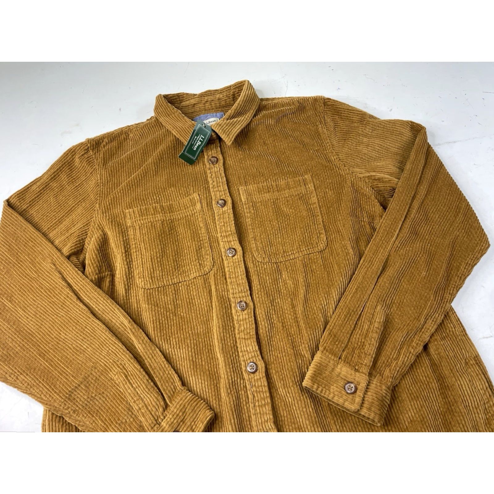 Vintage VINTAGE L.L. Bean Shirt Shacket Womens XL Tall Corduroy Button Up Long Sleeve Brown Size XL / US 12-14 / IT 48-50 - 2 Thumbnail