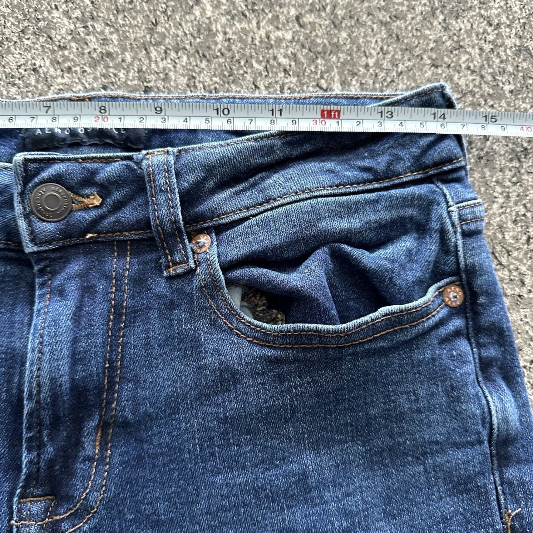 Vintage VINTAGE Aéropostale Jeans Women’s 28 Straight Denim Blue Slim Stretch Mid Rise 27in Inseam 27in Womens Jeans Size 28" / US 6 / IT 42 - 7 Thumbnail