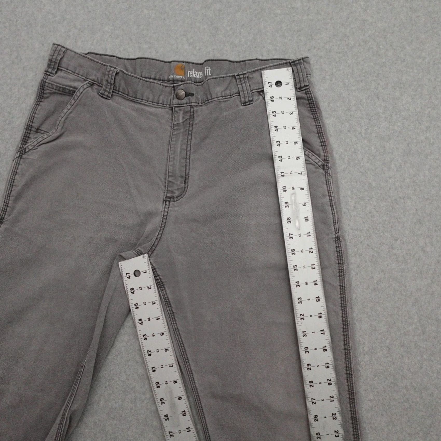 Carhartt Carhartt Pants Mens 38x28 Gray Canvas Carpenter Pants Regular 38 Gray Men Size 38x28 Carhartt Carpenter Pants Mens Slim Fit (adjust if needed) Size US 38 / EU 54 - 6 Thumbnail