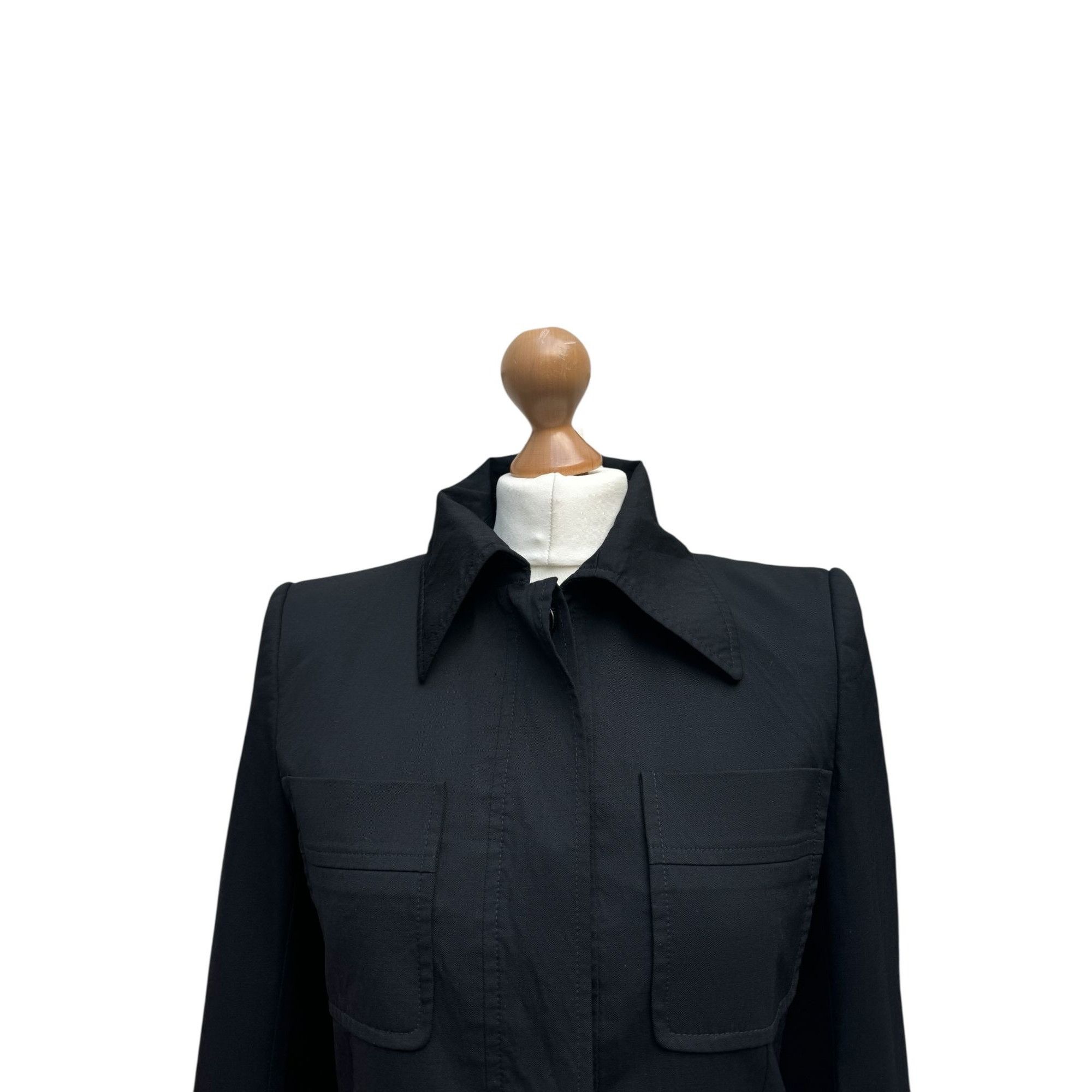 Yves Saint Laurent FW 2007 Black Safari-Inspired Jacket Size S / US 4 / IT 40 - 2 Thumbnail