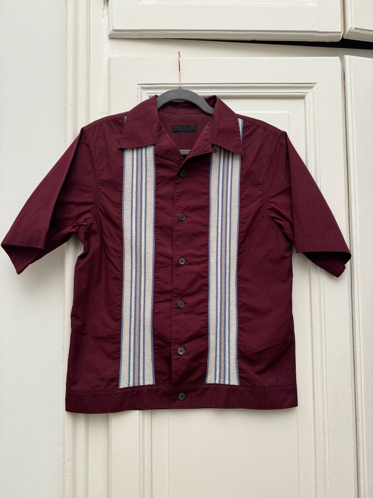 Prada Prada SS16 Knit Stripe Bowling Shirt Size US S / EU 44-46 / 1 - 1 Thumbnail