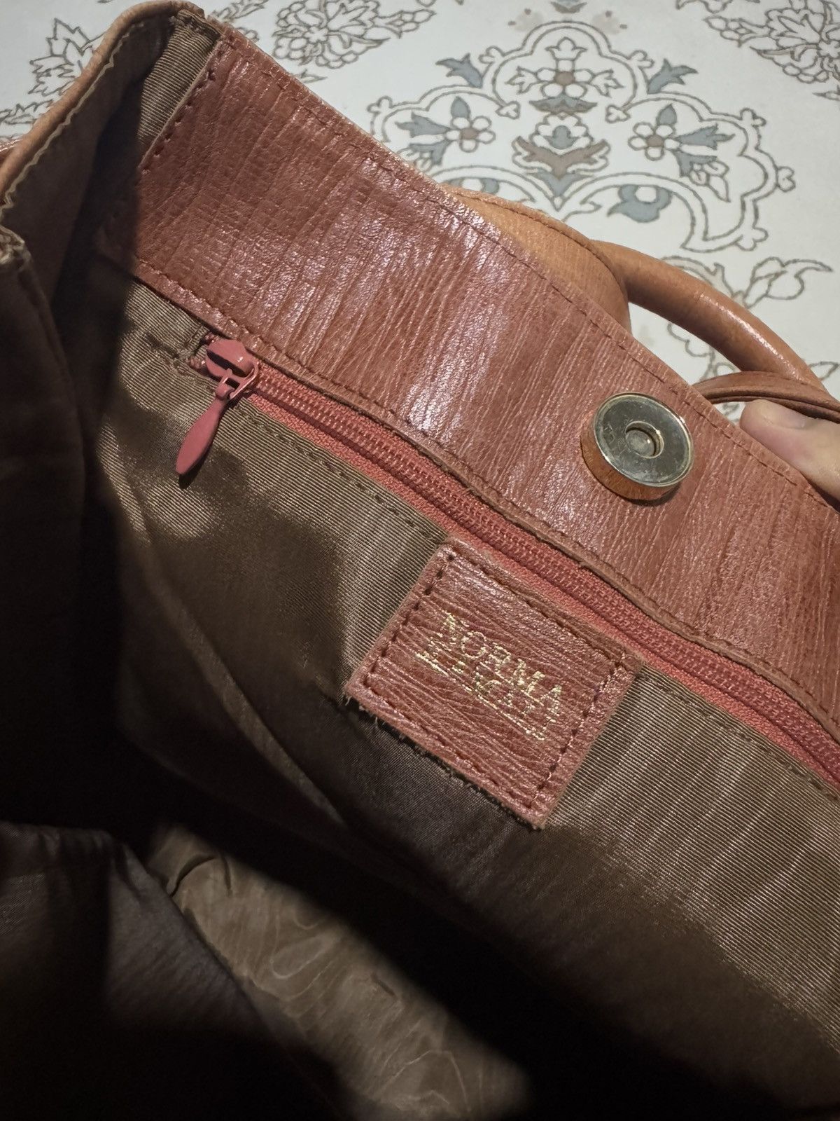 Genuine Leather × If Six Was Nine × Japanese Brand Vtg Norma Kamali Full Leather Mini Backpack Size ONE SIZE - 10 Thumbnail