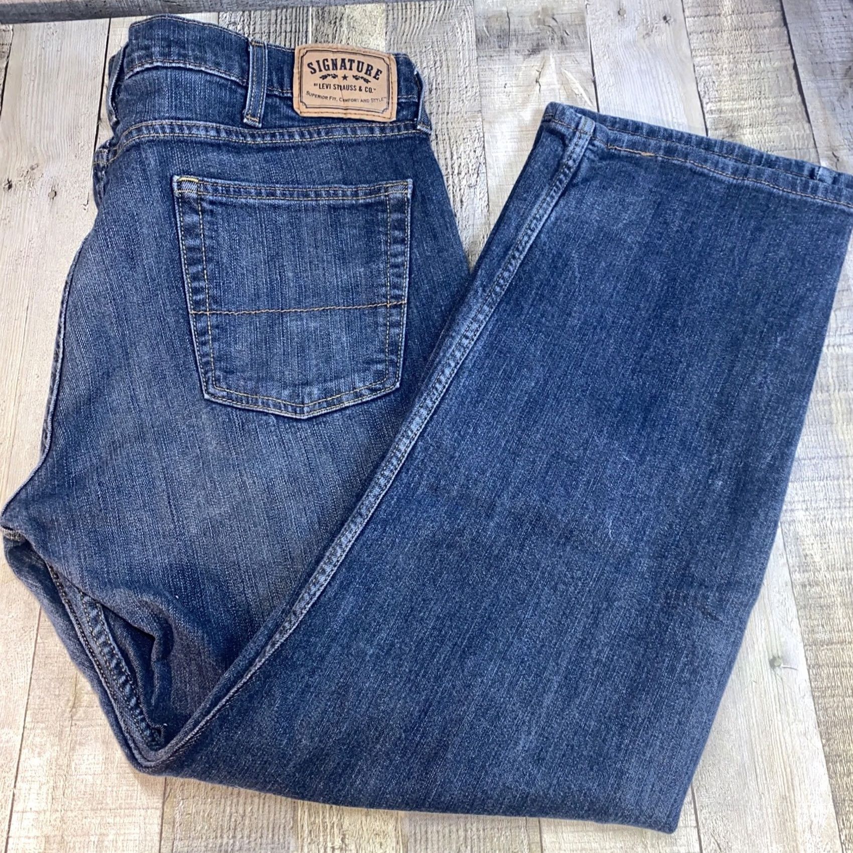 Levi's Levi's Jeans Straight 42x32 Regular Men Blue Signature Astraight Leg Size US 42 / EU 58 - 2 Thumbnail