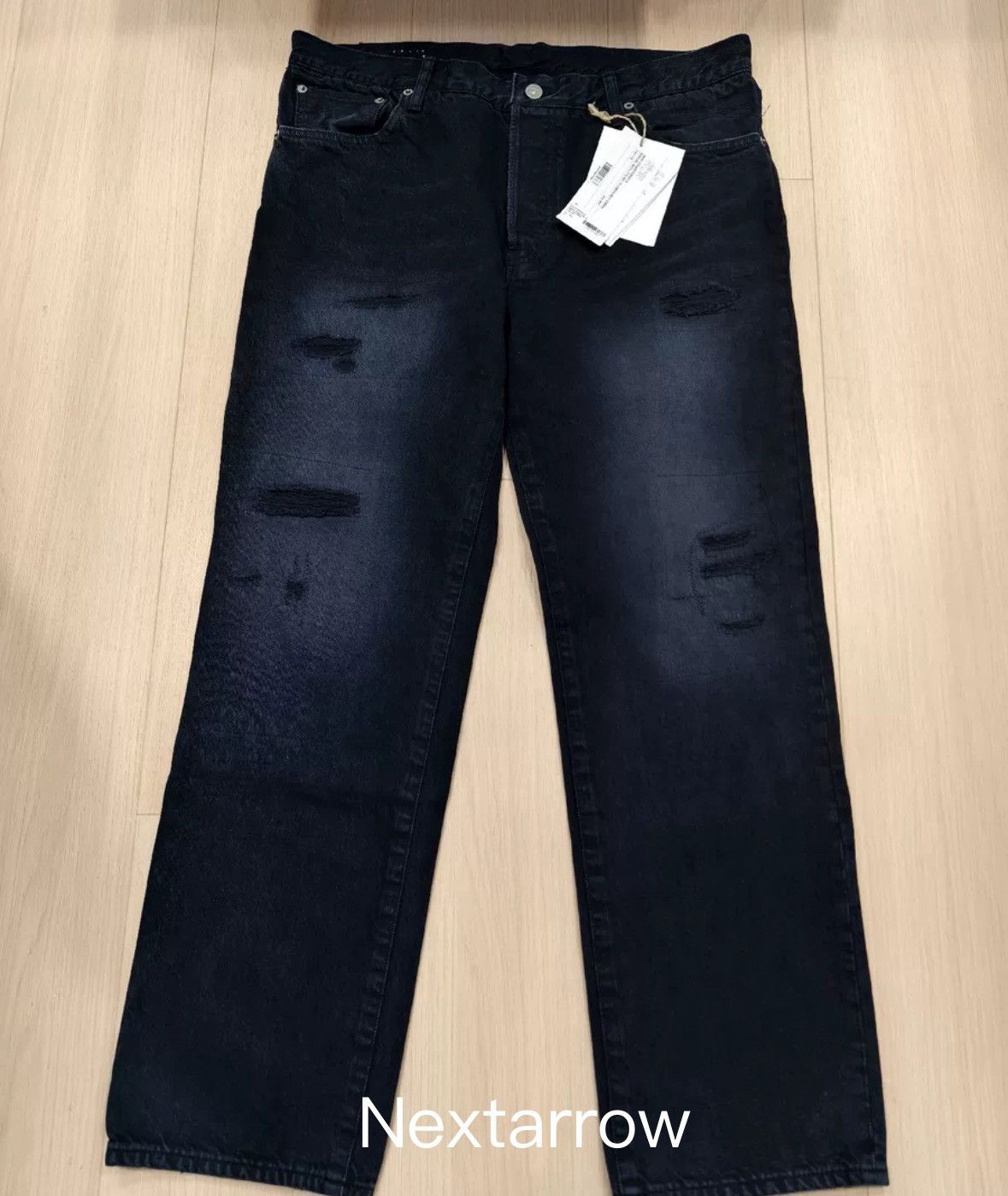 Visvim visvim 24 ict social sculpture 10 cmyk blk dmgd ​jeans | Grailed