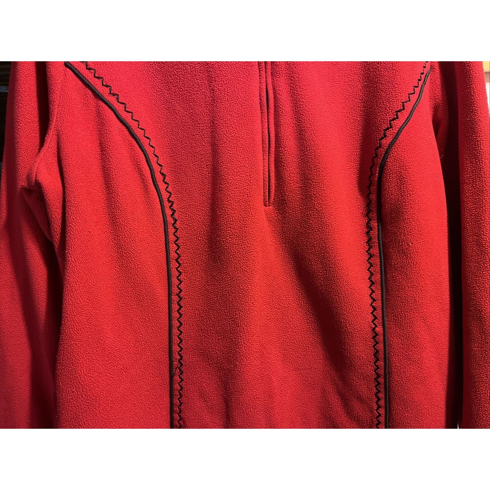 Coldwater Creek Coldwater Creek Womens 1X Red LS Zip Polyester Fleece Jacket Size XXL / US 16-18 / IT 52-54 - 5 Thumbnail
